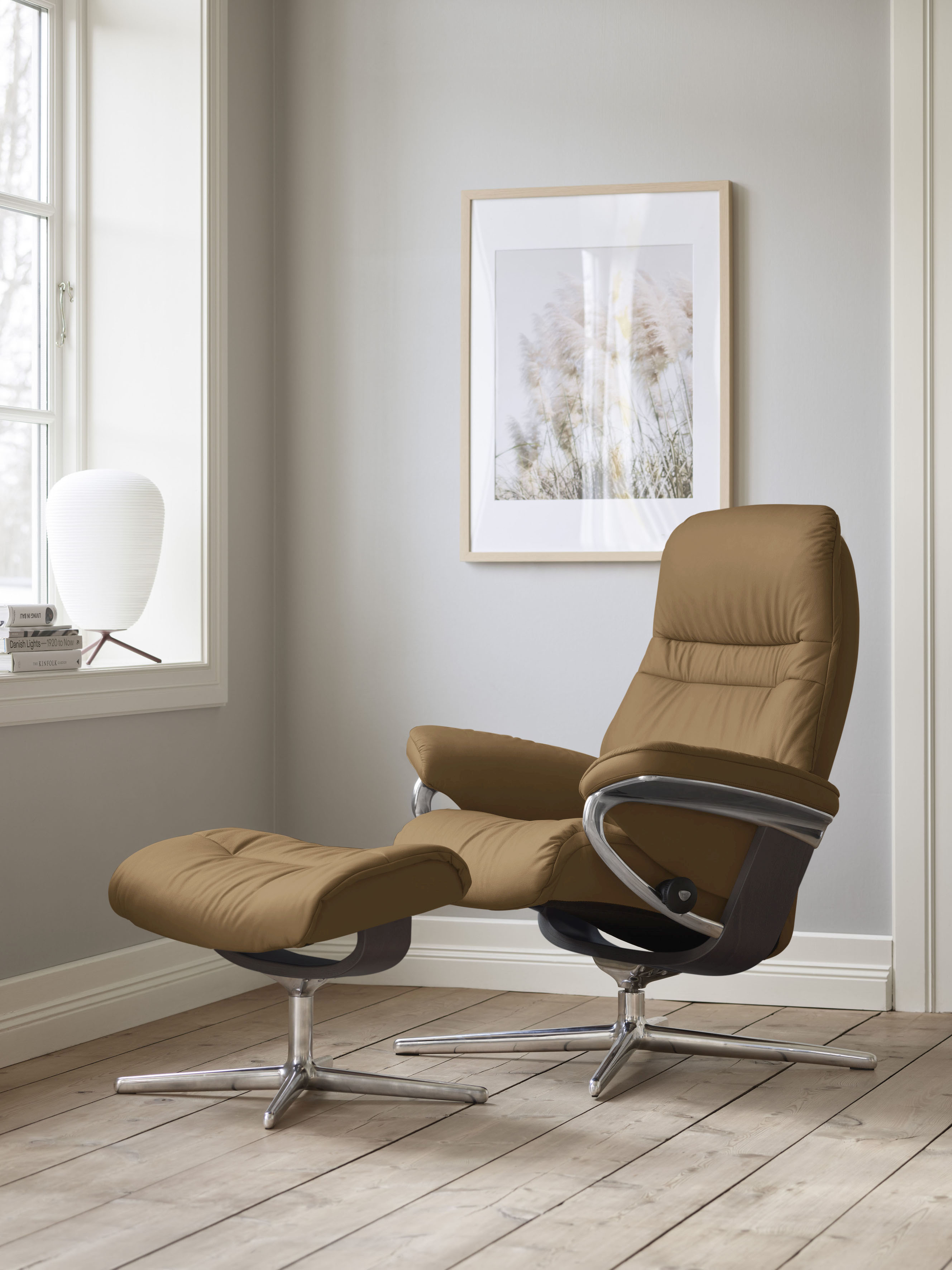 Stressless Relaxsessel "Sunrise" mit Cross Base, Größe S, M & L, Holzakzent Wenge