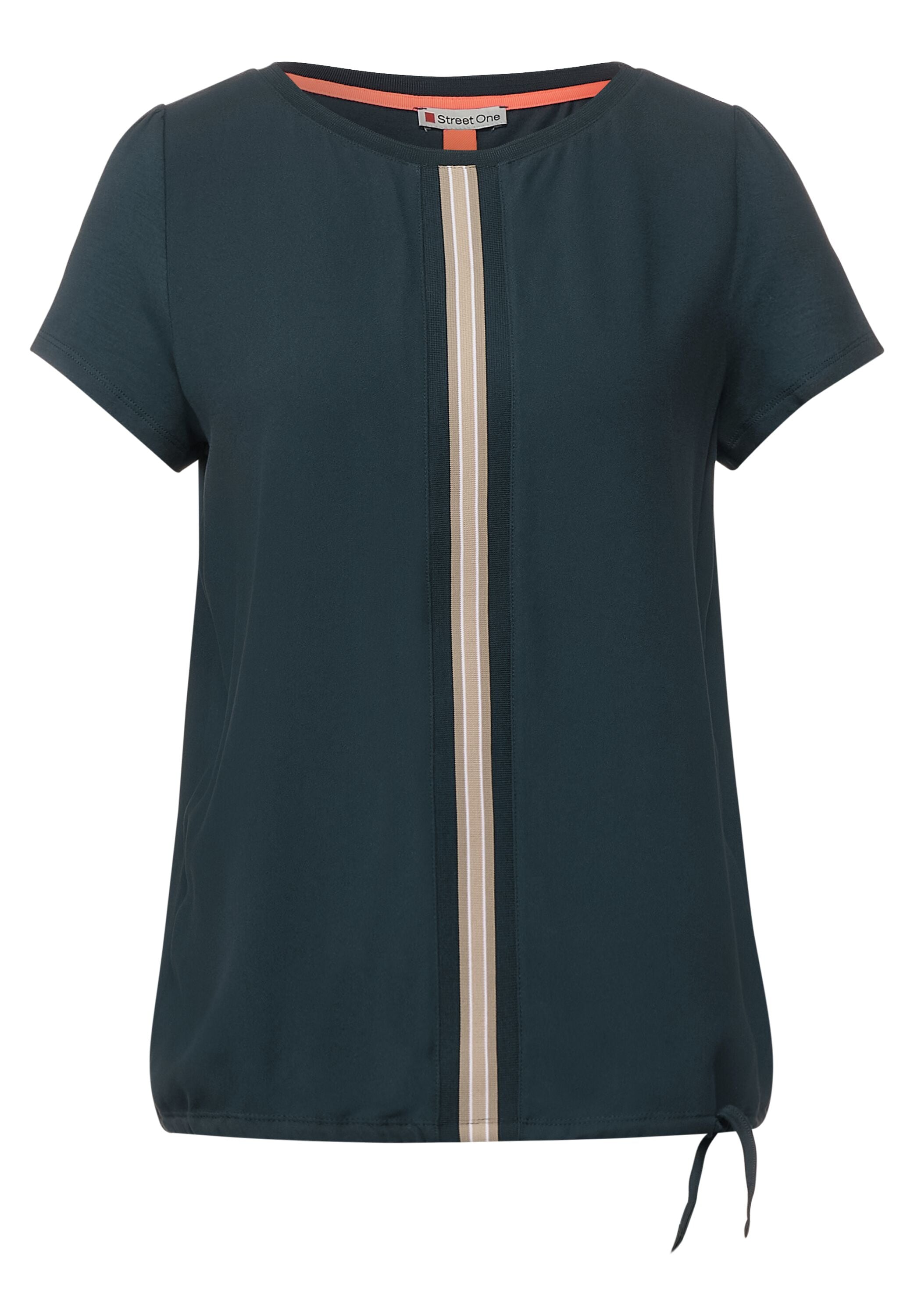 STREET ONE T-Shirt, mit Rippstrickdetails für bestellen | BAUR