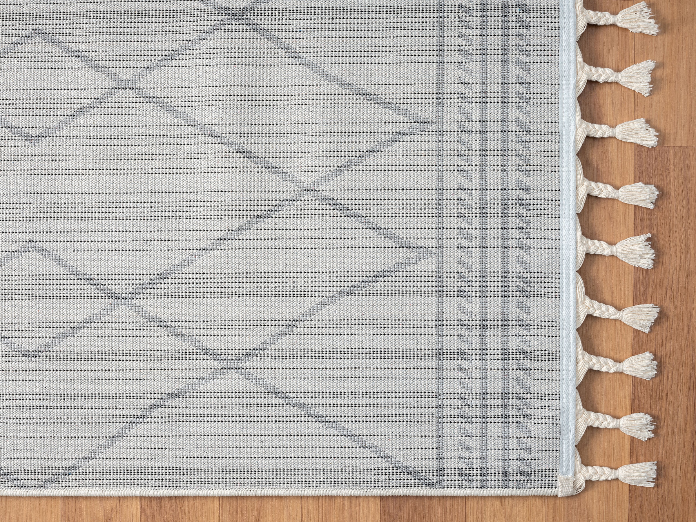 Myflair Möbel & Accessoires Hochflor-Läufer »Moroccan Design«, rechteckig, 24 mm Höhe, modern, marokkanisches Design, Rauten Muster, weich, mit Fransen