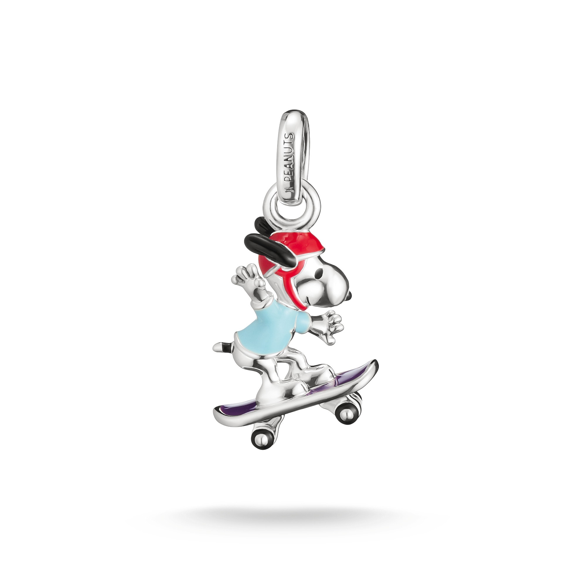 THOMAS SABO Charm-Einhänger »THOMAS SABO x Peanuts Snoopy auf dem Skateboard Charm - Connect« Emaille