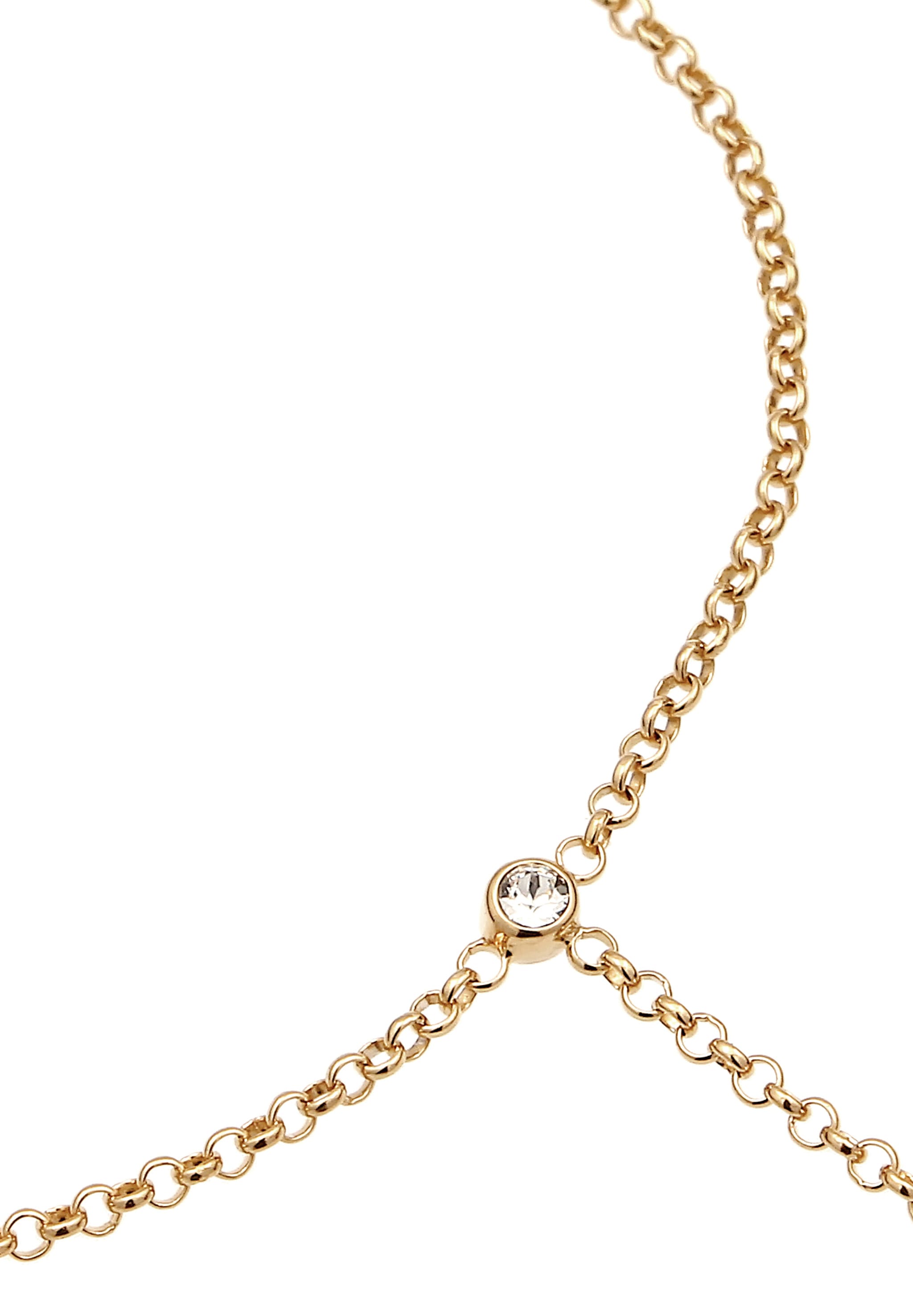 Elli Armband »Handkette Weiß 925 Silber, mit Kristallen von Swarovski®«