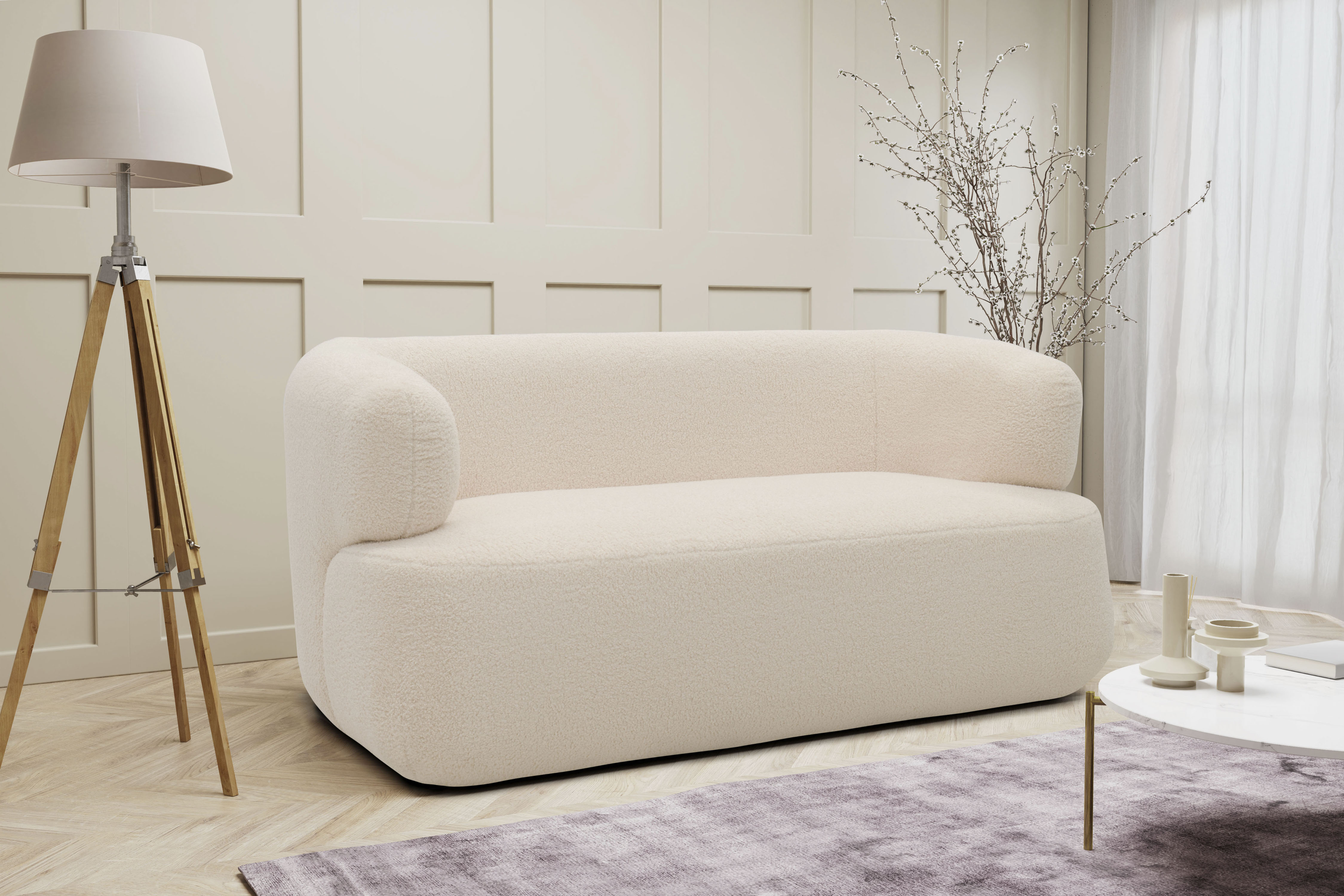 Thumbnail - DOMO collection 2-Sitzer "800012 Designsofa, komfortabel und elegant, organische Formensprache", Formschöner 2-Sitzer