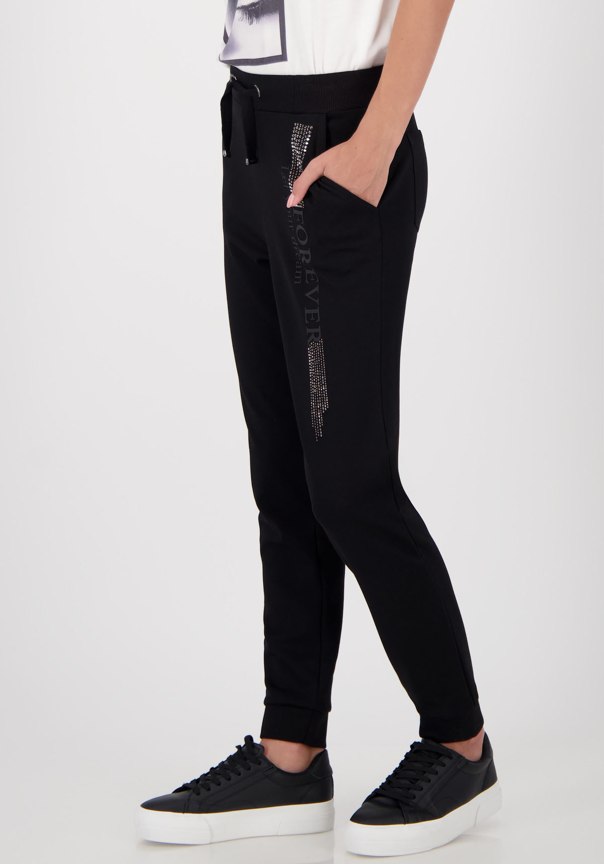 Thumbnail - Monari Jogger Pants "Hose Sweat 72cm" mit Glitzersteinchen