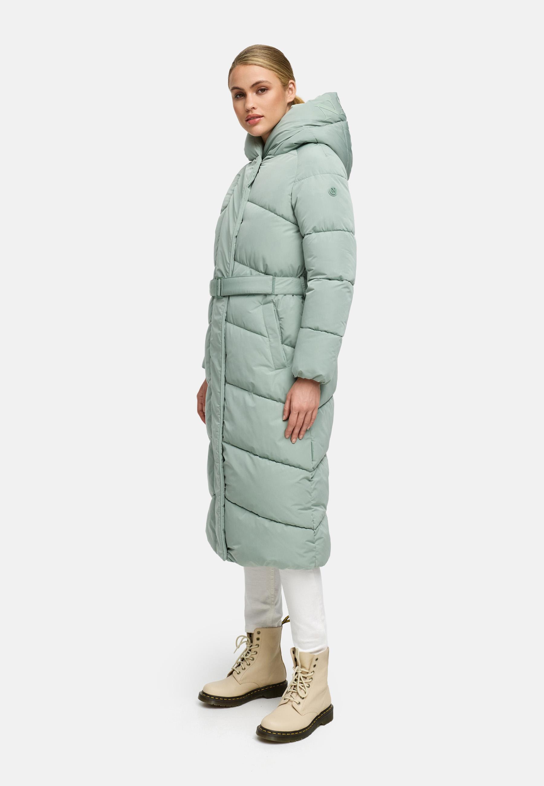 Navahoo Steppmantel »Eisblick 14«, Gesteppter Damen Mantel mit Taillengürtel