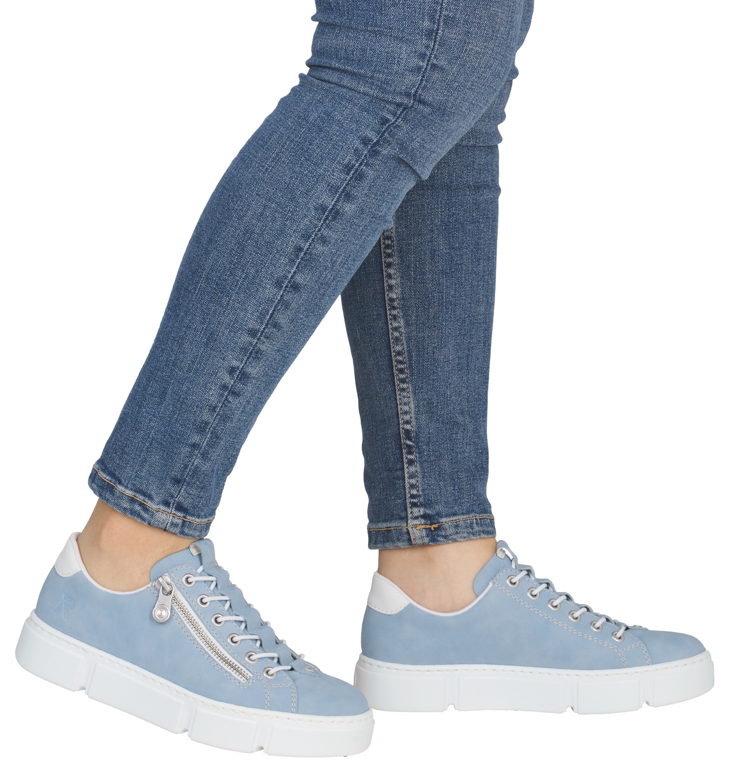 Rieker Slip-On Sneaker mit Reißverschluss außen, Freizeitschuh, Halbschuh, günstig online kaufen