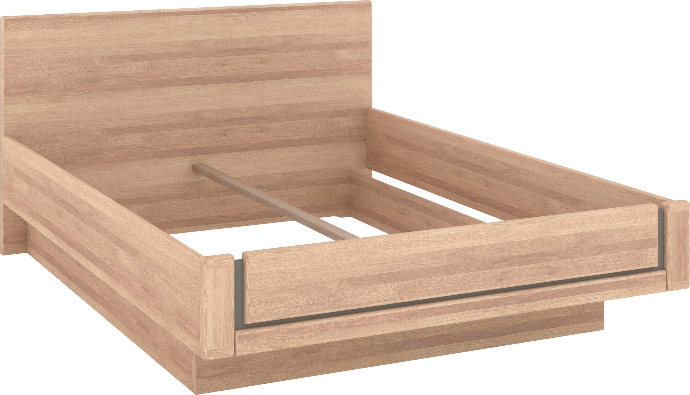 Musterring Holzbett »Sorrent, Bettgestell, Bettrahmen, teilmassiv Eiche«, (MADE IN GERMANY), Eiche teilmassiv, Liegehöhenverstellung, in schwebender Optik