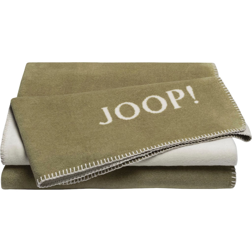 Joop! Wohndecke »JOOP! UNI-DOUBLEFACE«, geketteltem Zierstich, Mischgewebe, unifarben