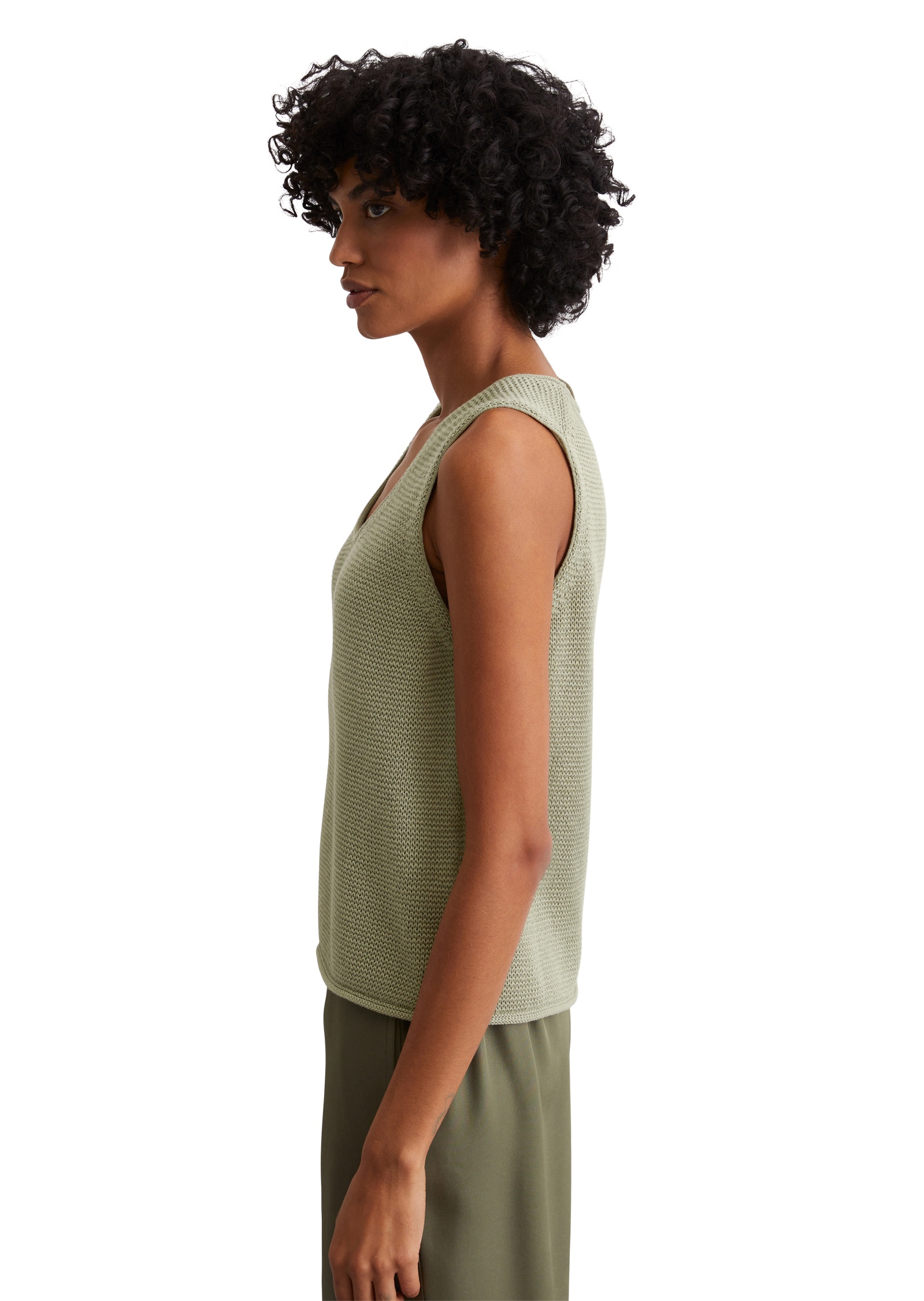 Marc O'Polo V-Ausschnitt-Pullover »aus Heavy-Weight-Organic-Cotton«