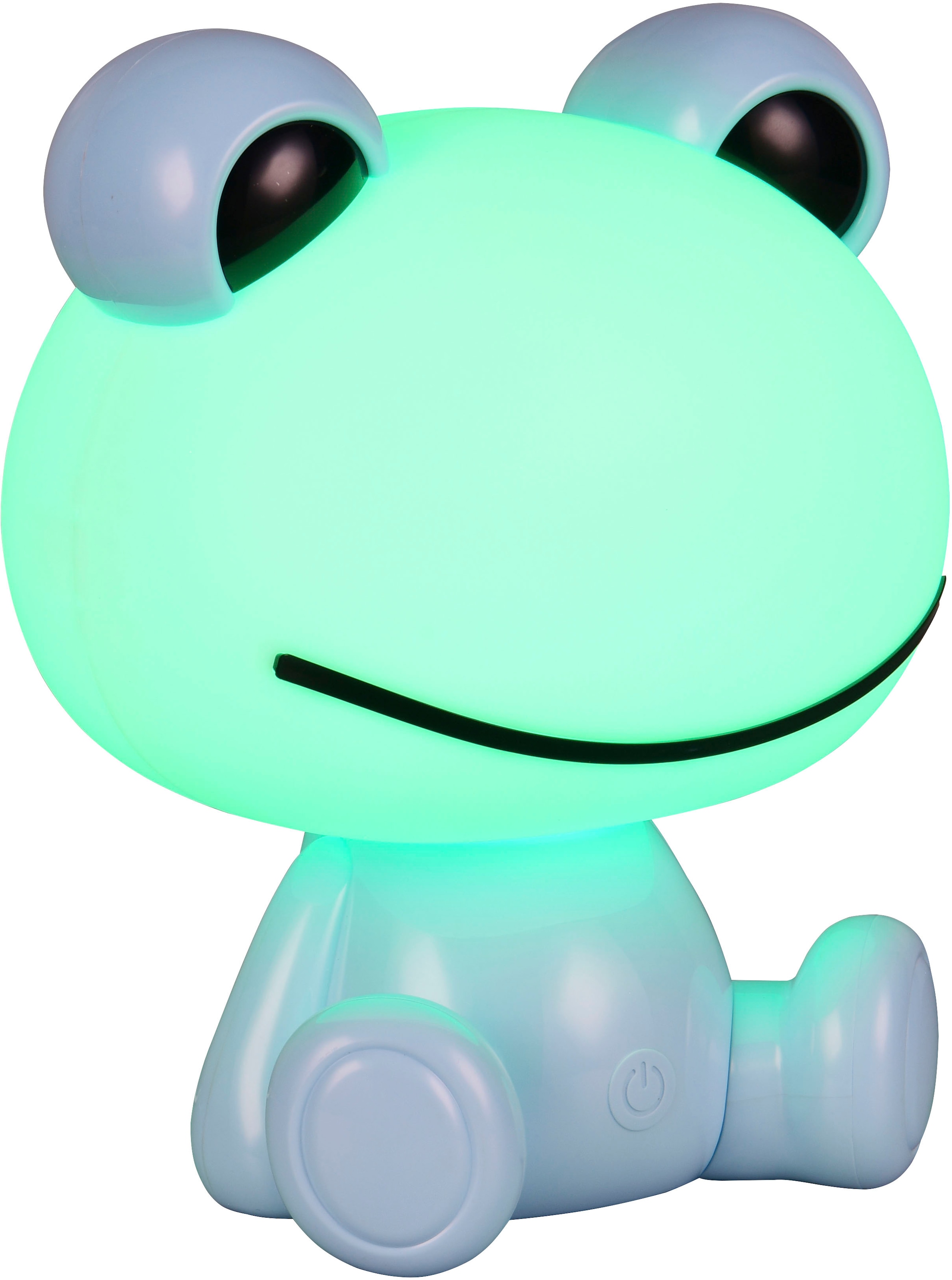 REALITY Leuchten LED Tischleuchte »HOPPER, Kinderzimmer Tischleuchte Nachttischleuchte Frosch Optik, RGB«, 1 flammig, Leuchtmittel LED-Board | LED fest integriert, 0,3W 30 Lumen warmweiß 3000K, RGB Farbwechsel Modus, USB-Anschluss