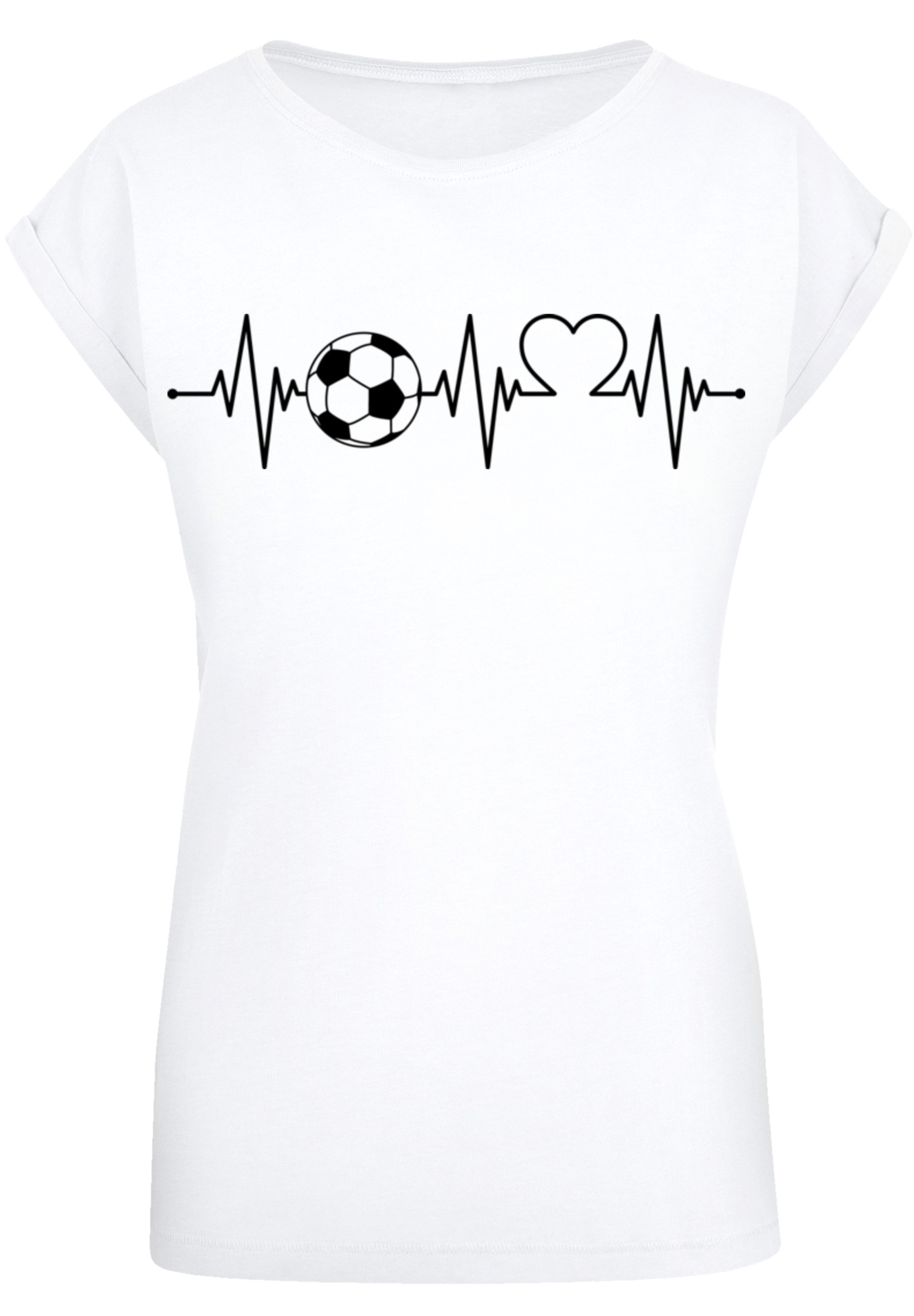 F4NT4STIC T-Shirt »Herzschlag Fußball«, Premium Qualität
