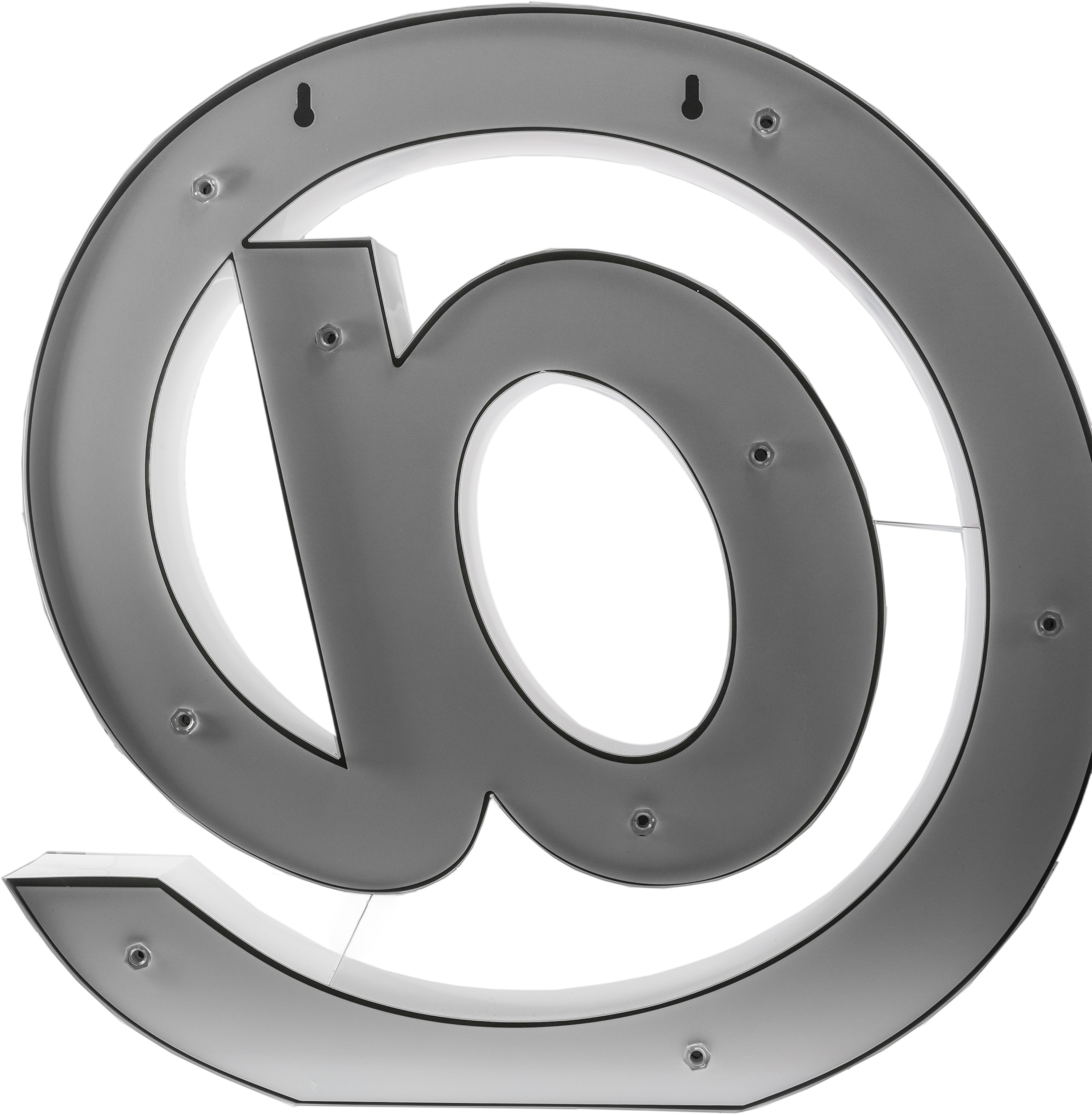 MARQUEE LIGHTS LED Dekolicht »@-Sign«, 24 flammig, Leuchtmittel E14 | ohne Leuchtmittel, Wandlampe, Tischlampe @-Zeichen 24 Leuchtmittel E14 (exkl) - 61x61cm