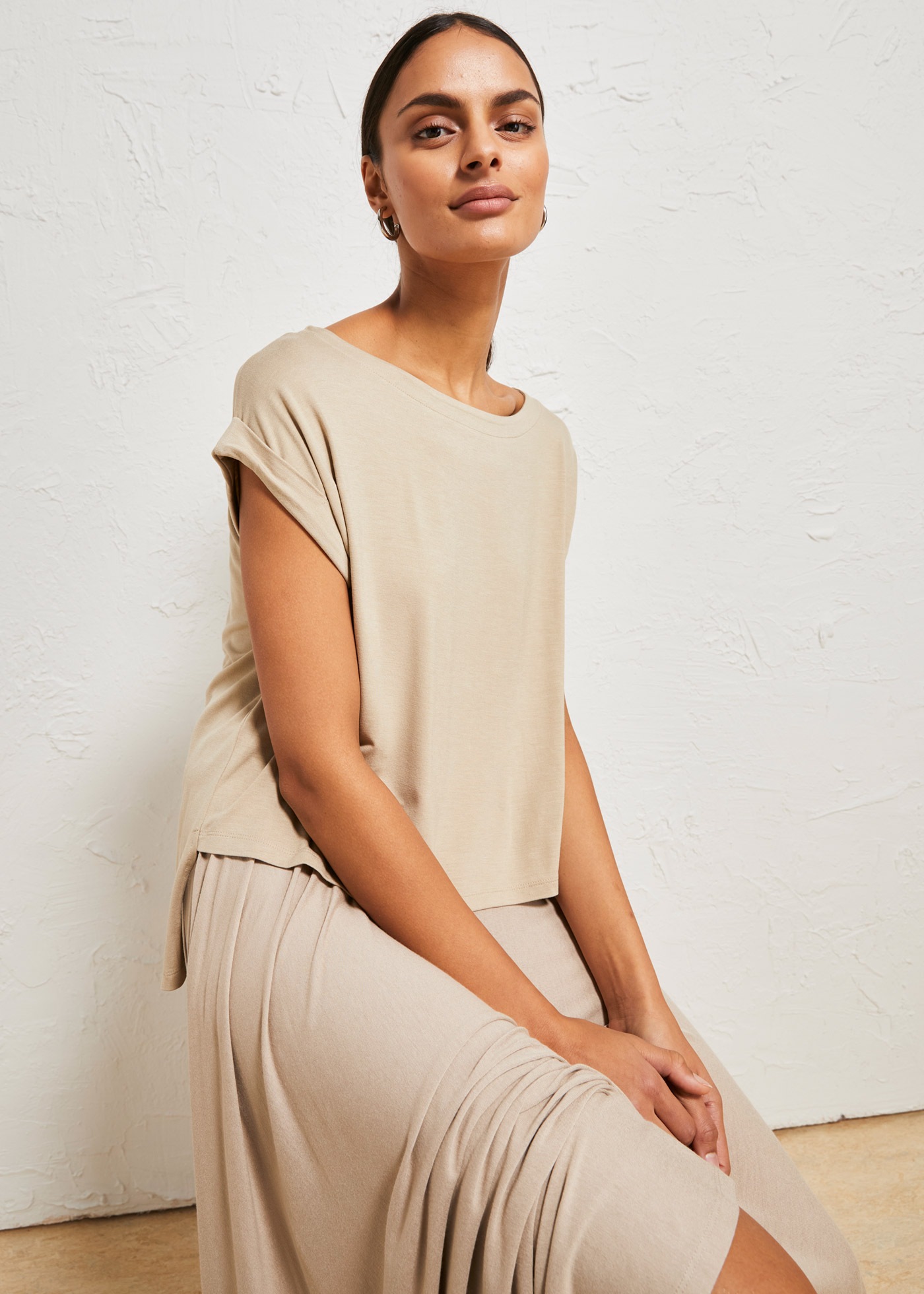 bonprix Oversize-Shirt »Oversize-Shirt aus fließender Viskose« Oversize-Shirt aus fließender Viskose