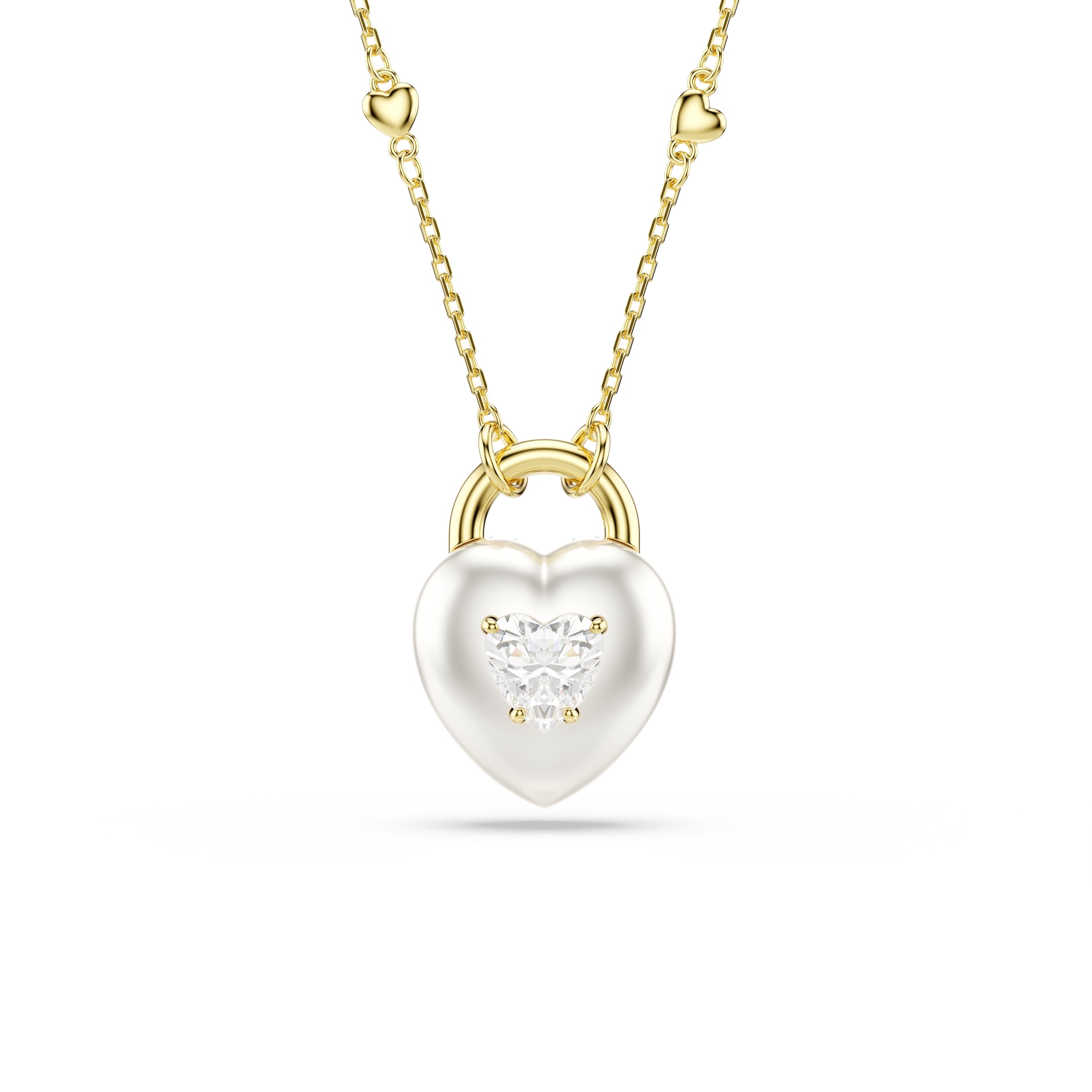 Swarovski Kette mit Anhänger »Schmuck Geschenk Idyllia Halskette Schloss Herz« mit Swarovski® Kristall, Zirkonia (synth.)