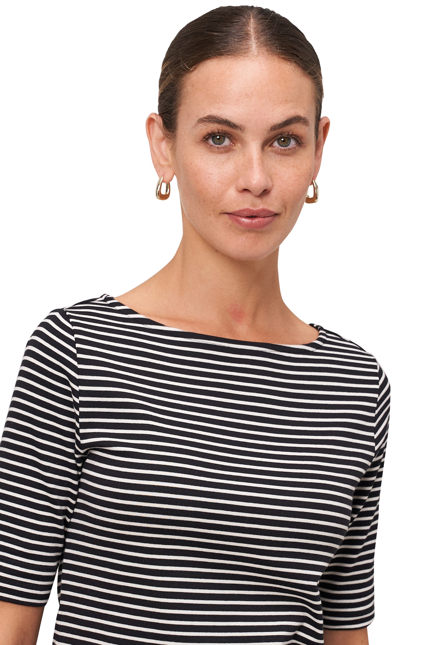 Zero Kurzarmshirt »zero Damen Ringelshirt mit U-Boot Ausschnitt«, (1 tlg.), Plain/ohne Details