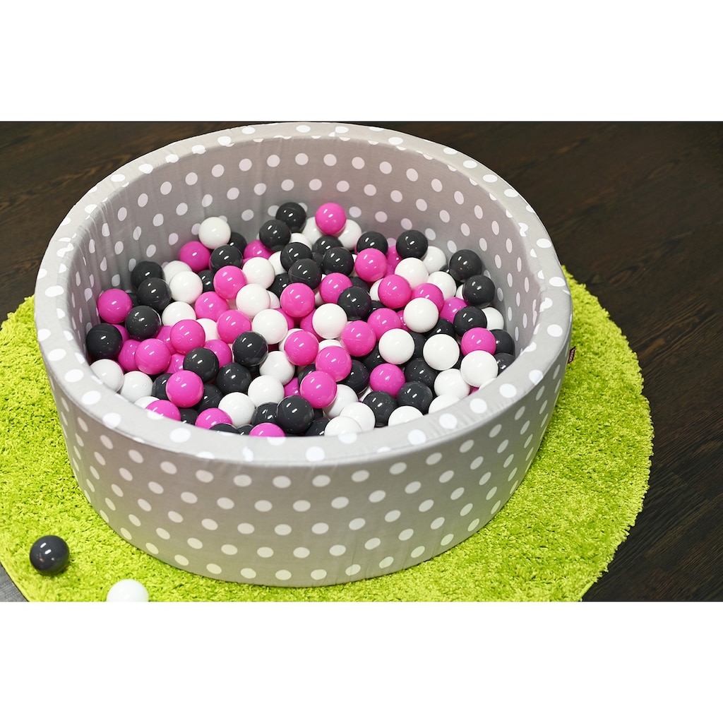 Knorrtoys® Bällebad »Soft, Grey White Dots«