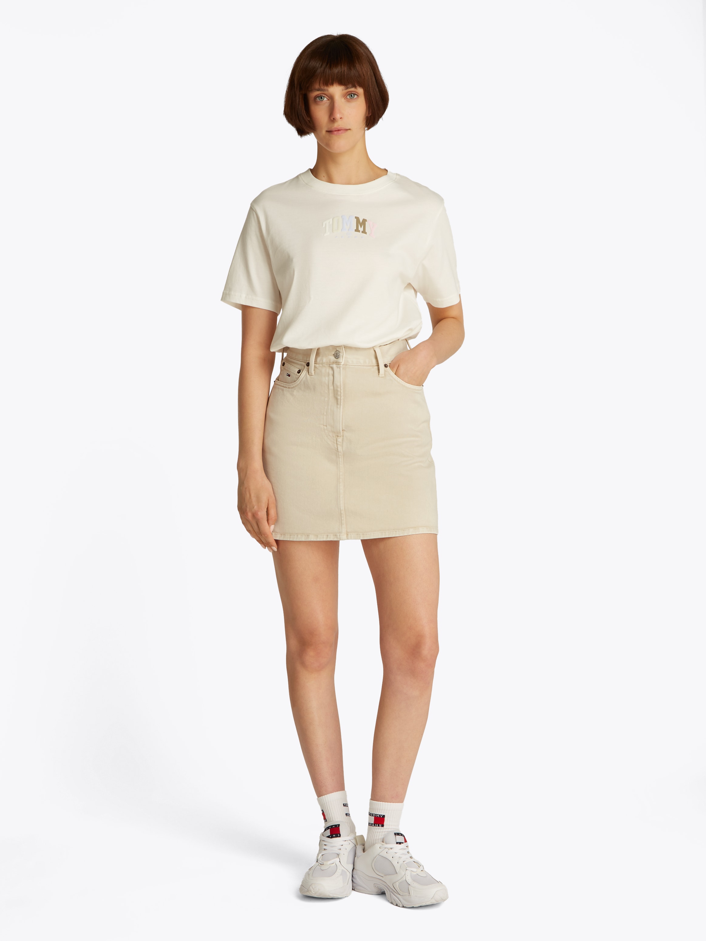 Tommy Jeans Minirock »TJW GMD COTTON MOM SKIRT«, in Mini-Länge