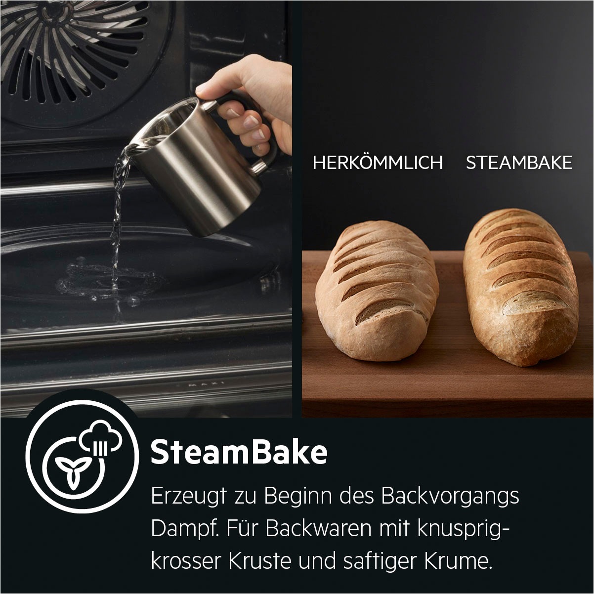 BAUR 940321398, EPE55526BM Induktions Pyrolyse-Selbstreinigung »TEAMH3PID2«, Herd-Set | AEG