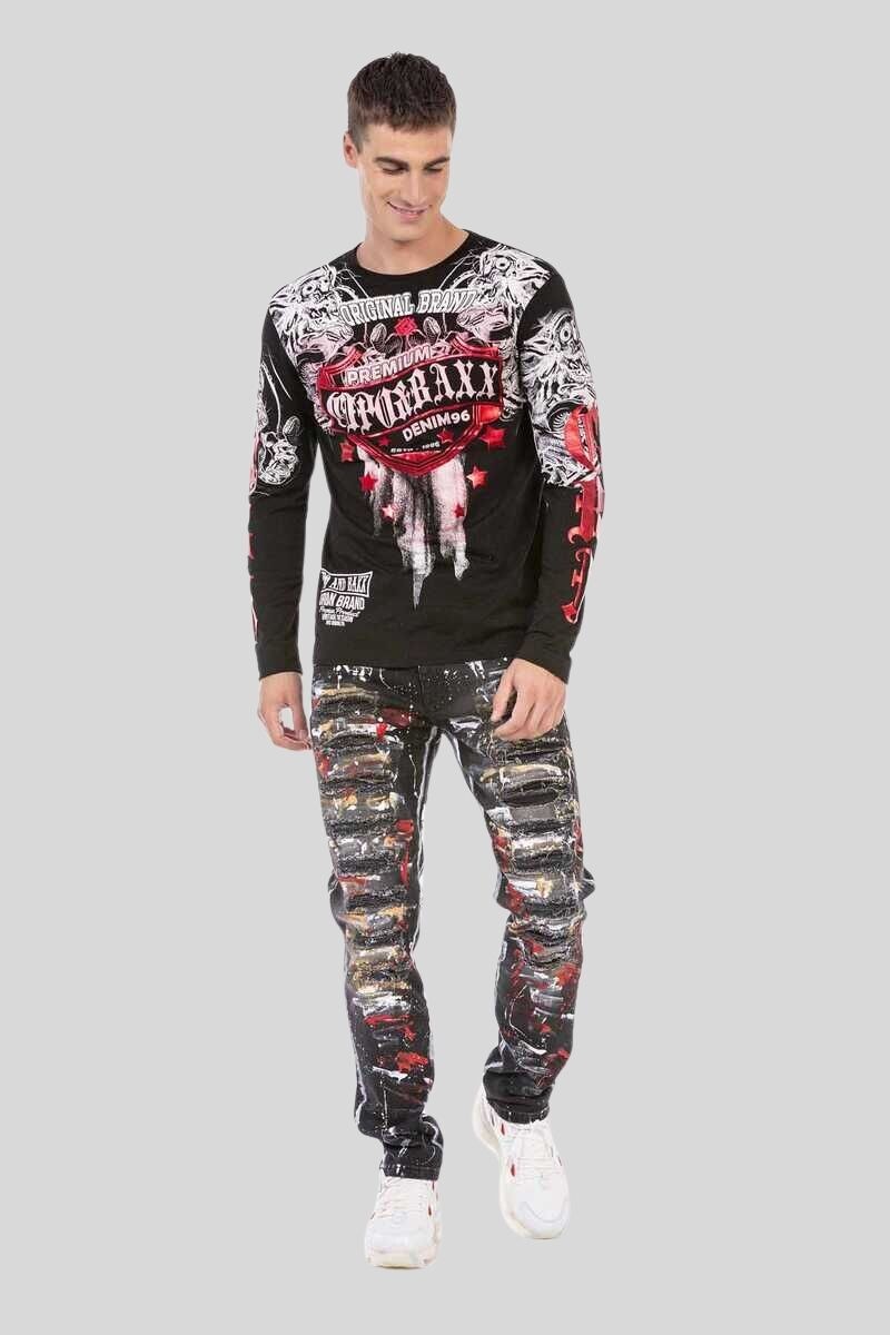 Cipo & Baxx T-Shirt »Sweatshirts«, mit coolem Print