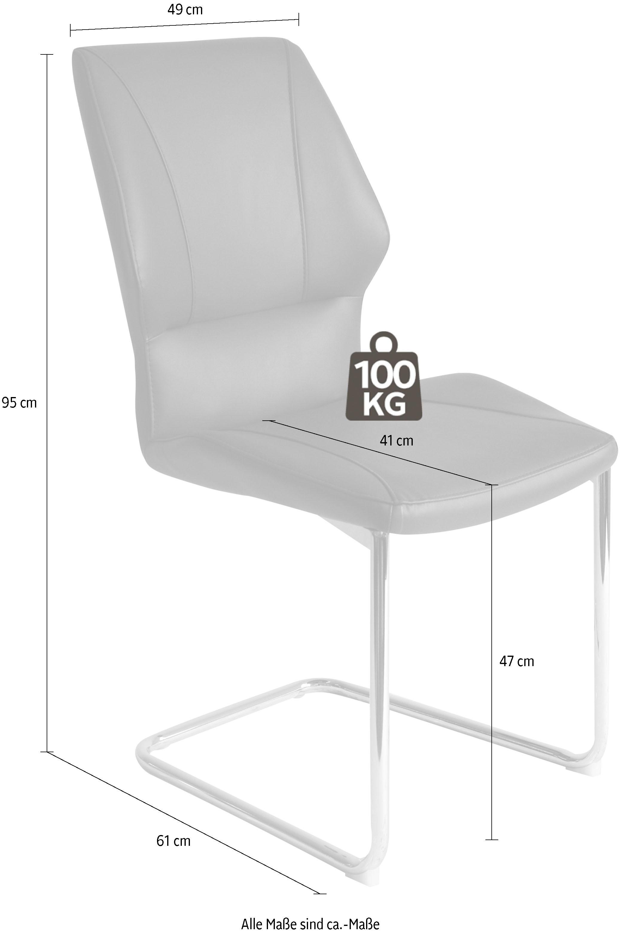 Homexperts Esszimmerstuhl »Amelie«, (Set), 2 St., Kunstleder, Bezug in Kunstleder