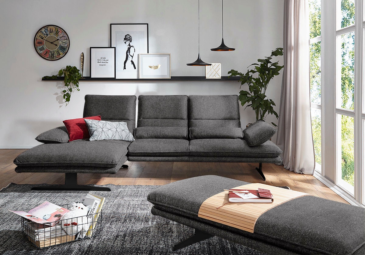 W.SCHILLIG Ecksofa "broadway, Designsofa mit tollem Sitzkomfort" Sitztiefenverstellung, Kopfteil- & Seitenteilverstellung, Breite 291cm