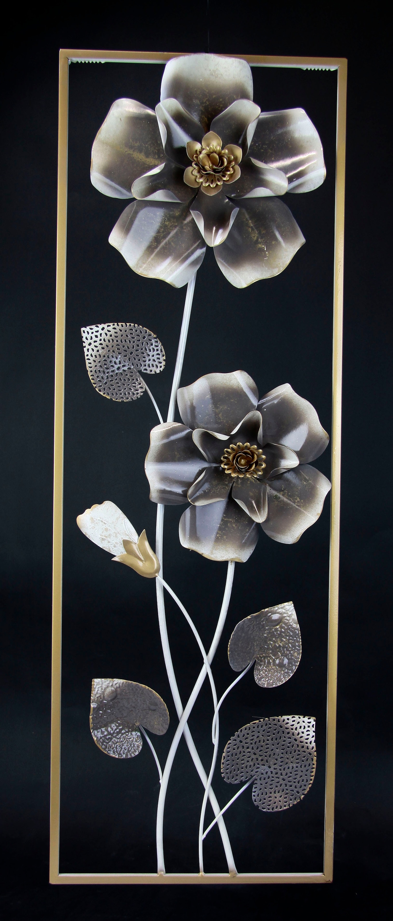 I.GE.A. Wandbild »Metallbild Blumen«, Wanddeko, Metall, Wandskulptur kaufen  | BAUR