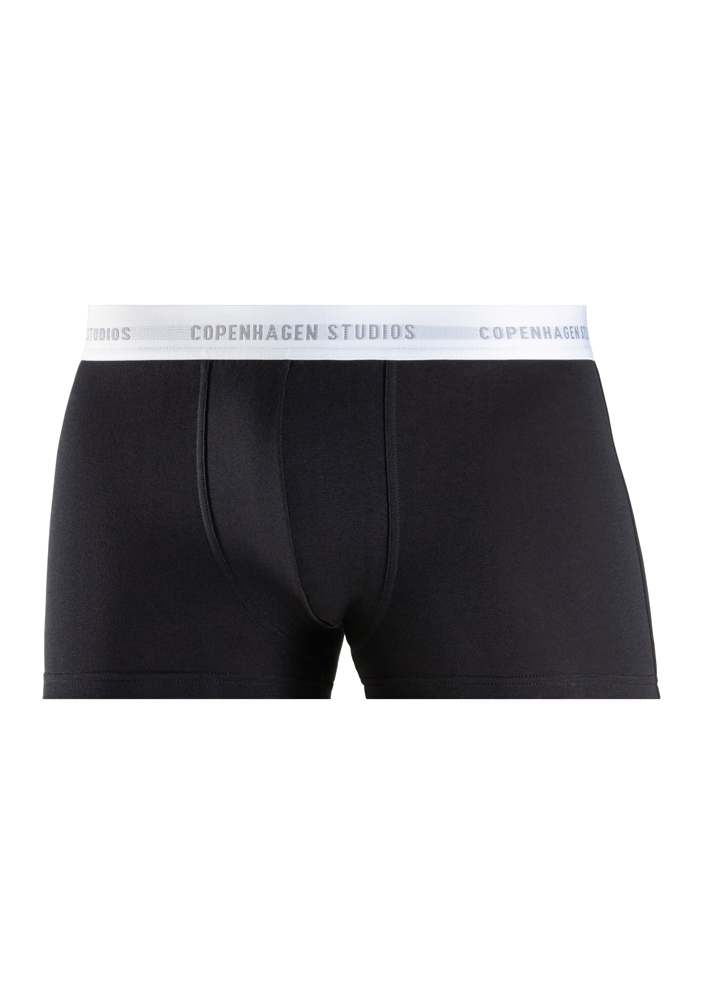 Copenhagen Studios Boxer »Boxershorts für Herren«, (Packung, 3 St., 3er Pack), mit weißem Logo-Bund