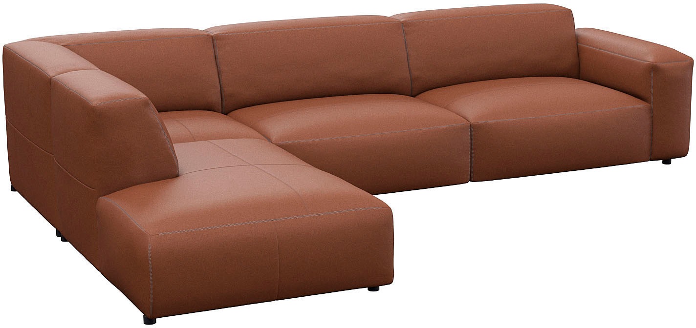 FLEXLUX Ecksofa »Lucera, super bequem durch hochwertigen Sitzaufbau mit Kaltschaum«, modern & anschmiegsam, L-Form, Designsofa