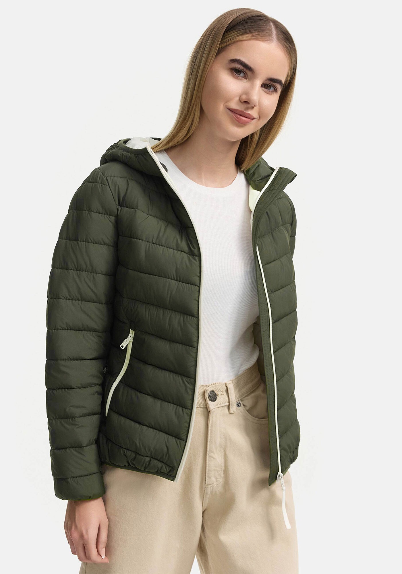 Marikoo Winterjacke »Pack mich ein«, Mit Kapuze und Beutel zum Verstauen der Jacke