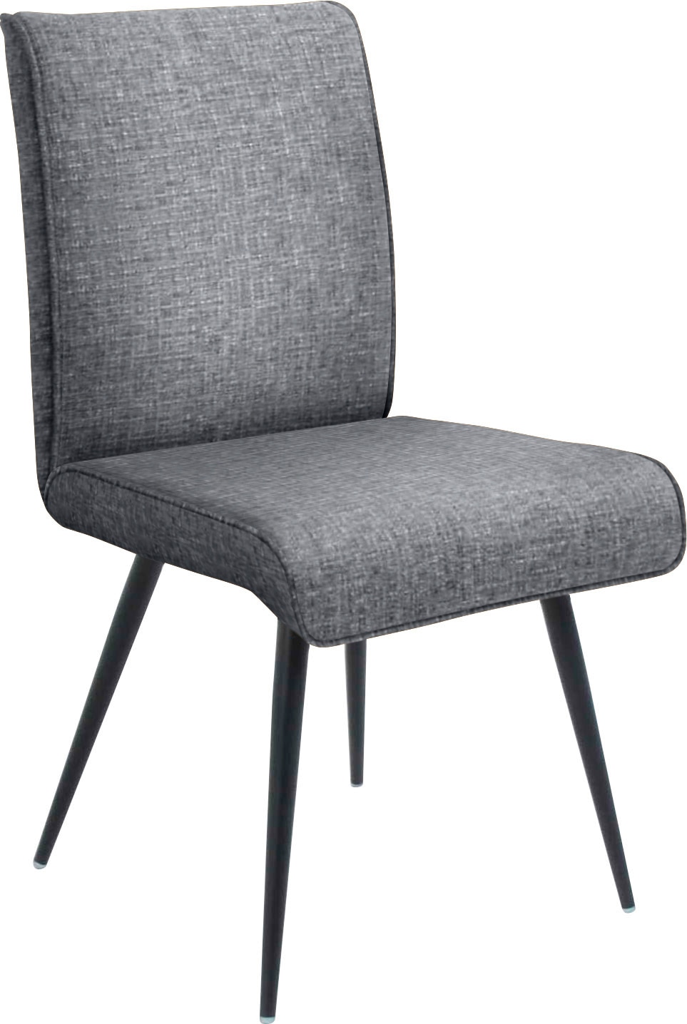 K+W Komfort & Wohnen 1100000002199 "Giacomo I" () 1 Stk.4- Fußstuhl mit umlaufenden 4mm Keder am Rücken und Sitz, Metallfüße