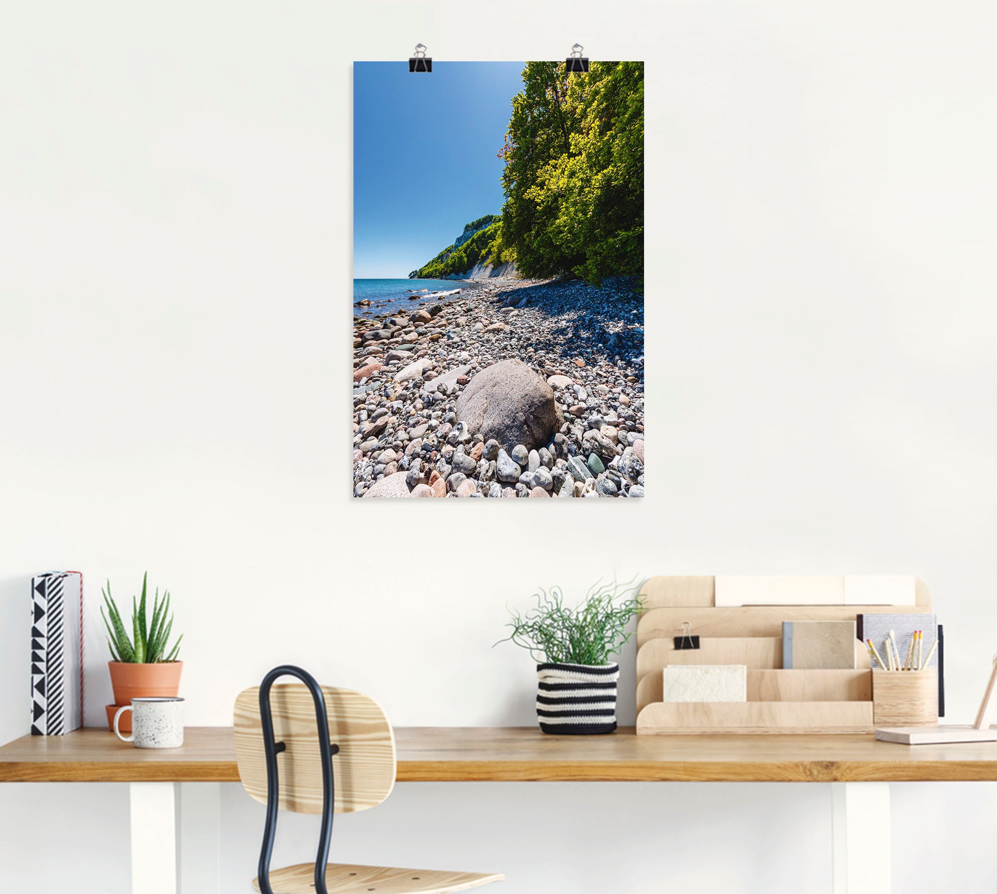 Artland Poster »Steine an der Ostseeküste Insel Rügen«, Küstenbilder, (1 St.), als Alubild, Leinwandbild, Wandaufkleber oder Poster in versch. Größen