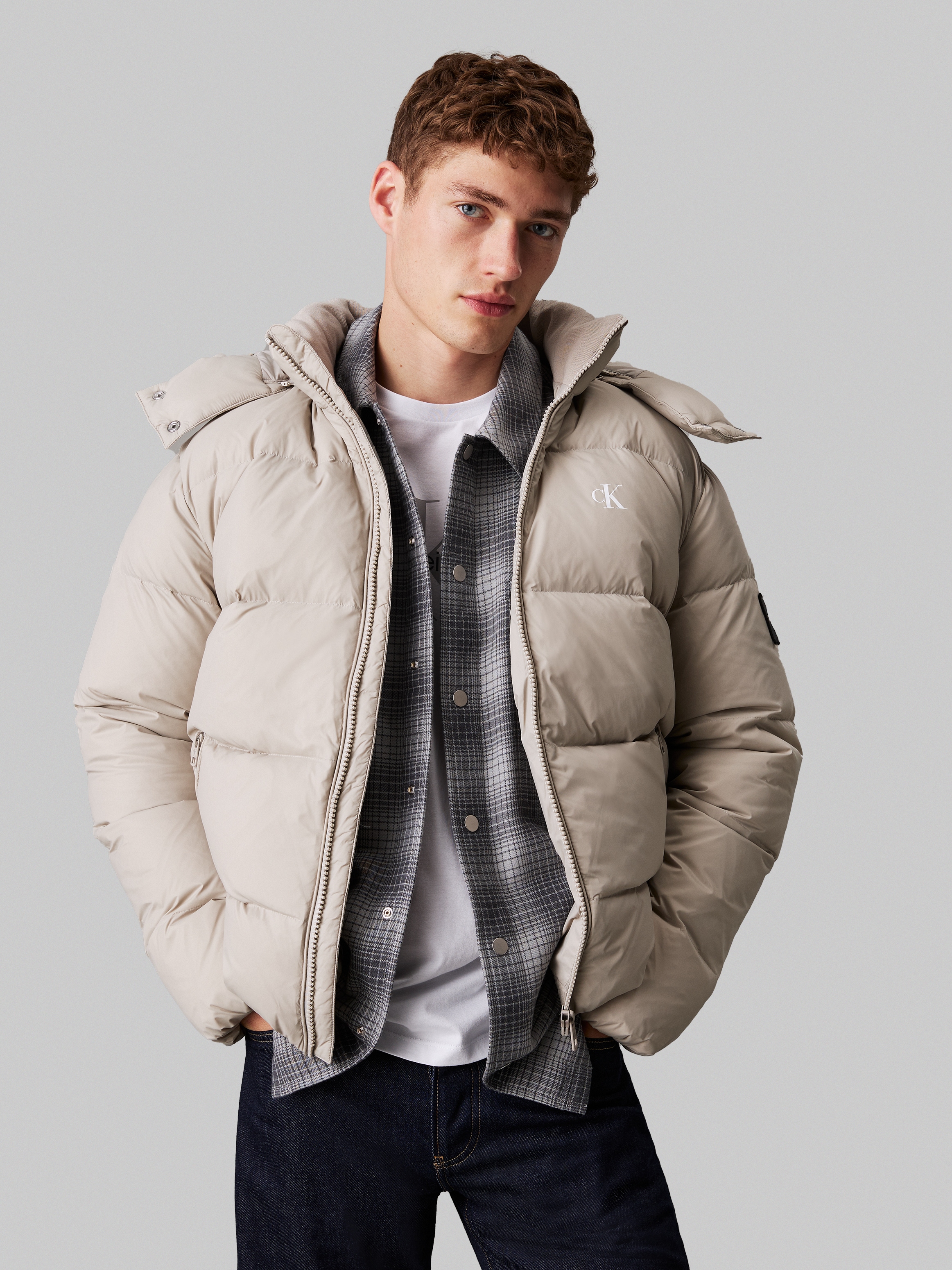 Black calvin klein winter jacket online