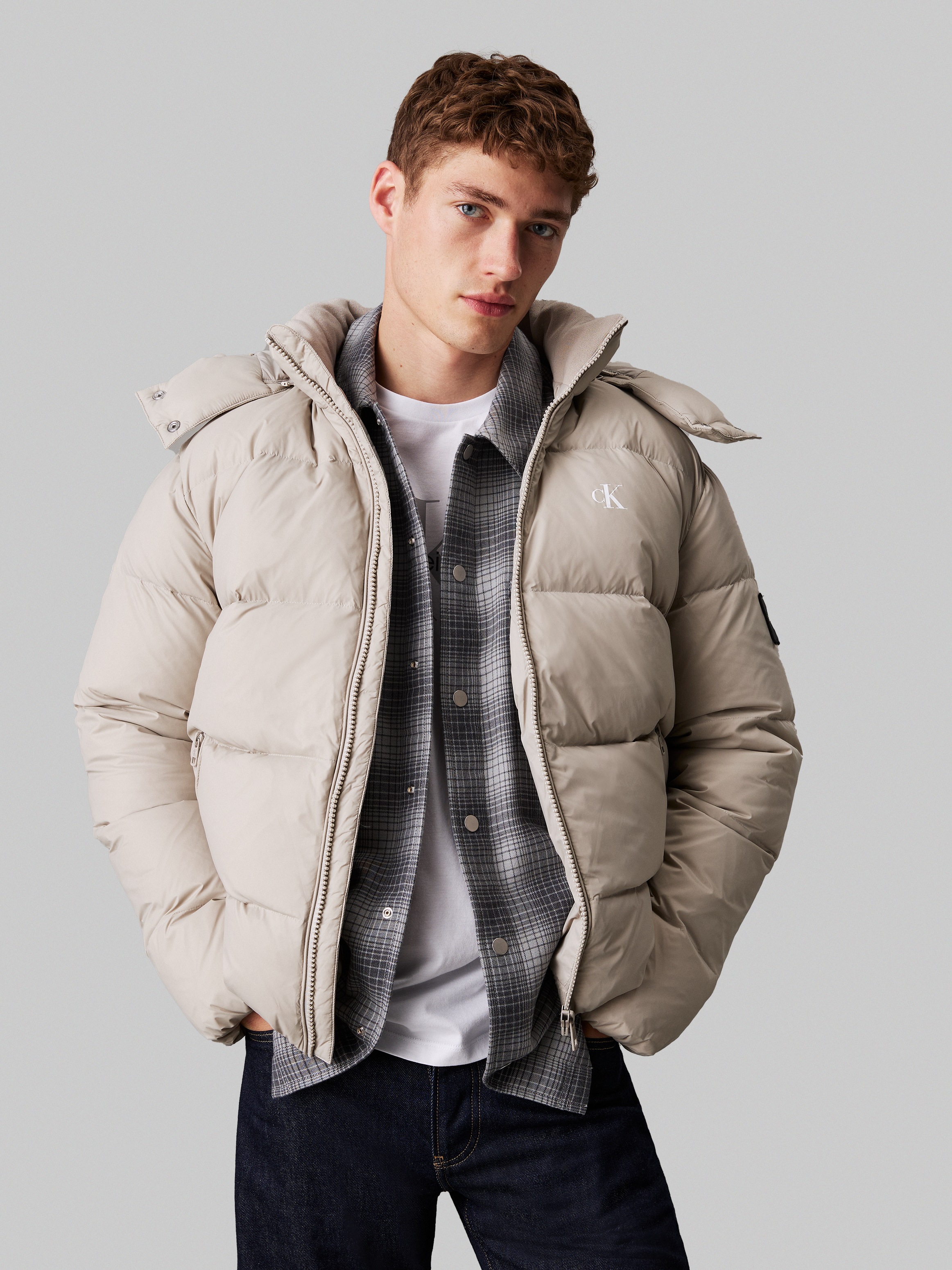 Calvin Klein Jeans Outdoorjacke "ESSENTIALS DOWN JACKET", mit Kapuze, mit L günstig online kaufen