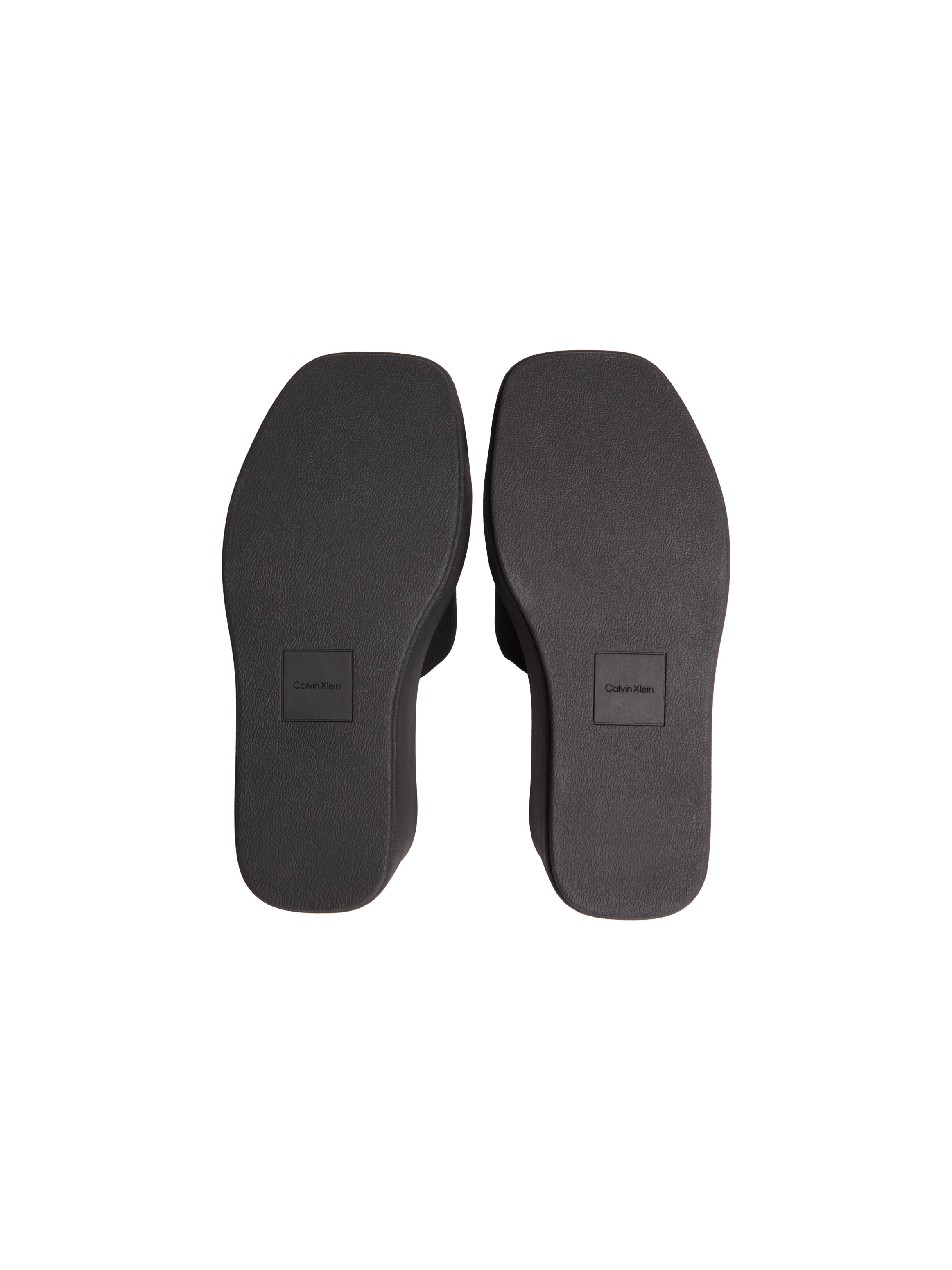 Keilpantolette CALVIN KLEIN "WEDGE 70 SNDL CANV MG", Damen, Gr. 37, schwarz, Textil, Basic, Schuhe, Sommerschuh, Pantolette, Schlappen mit Plateau 2