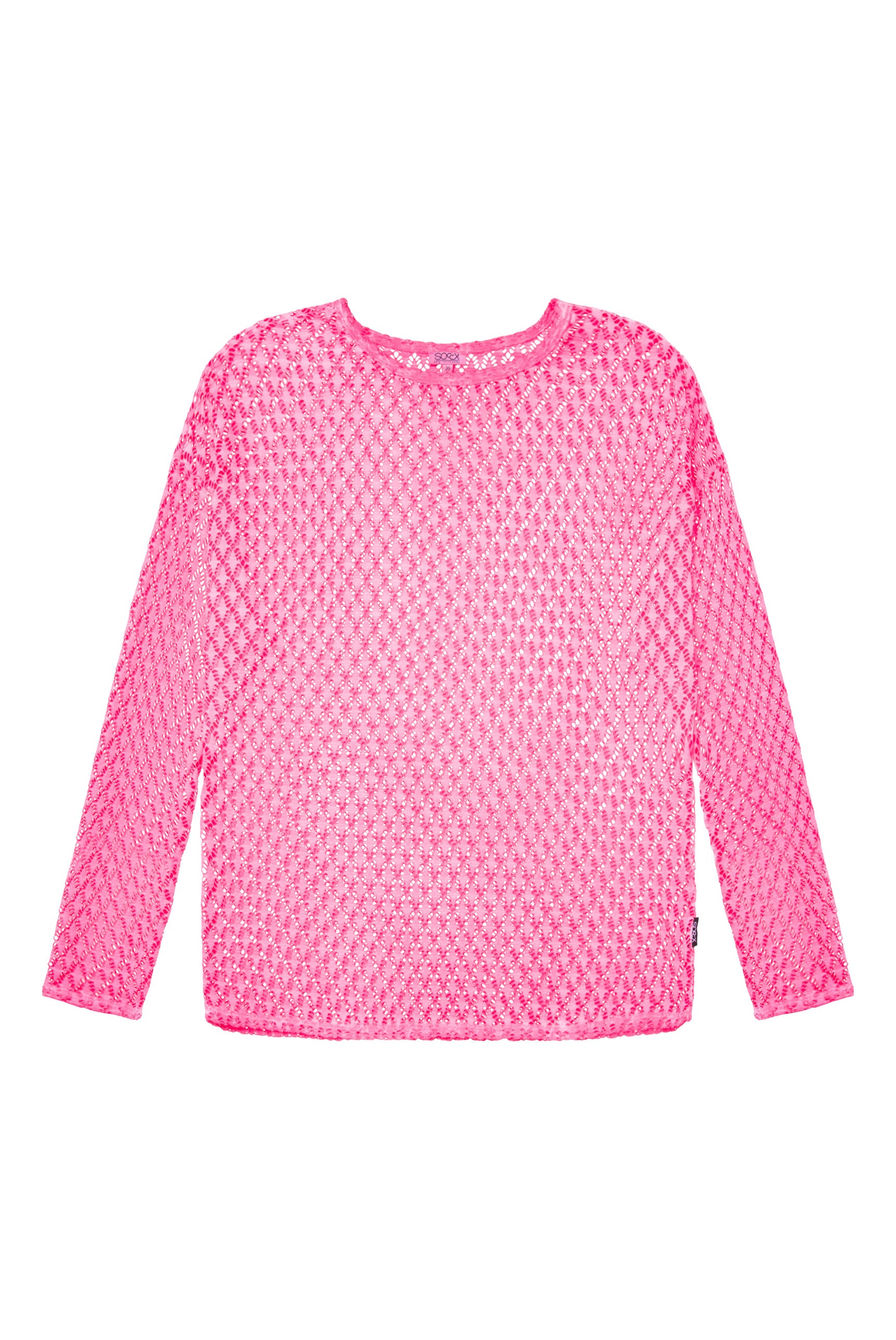 SOCCX Langarmshirt, mit Lochmuster günstig online kaufen