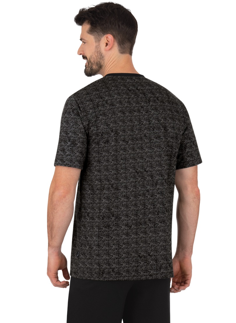 Trigema T-Shirt »TRIGEMA Schlafshirt mit QR-Code-Muster«, (1 tlg.)