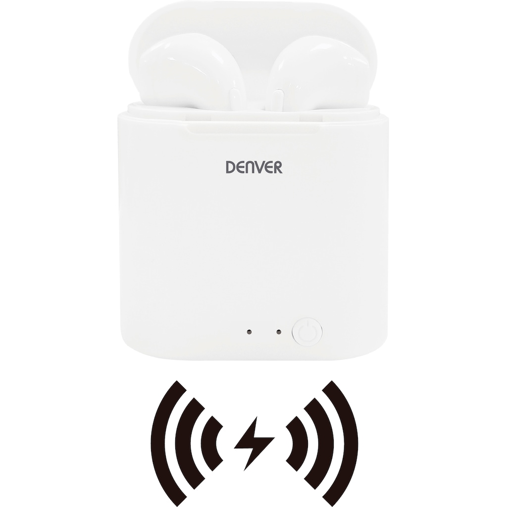 Denver wireless In-Ear-Kopfhörer »TWQ-40P«, Bluetooth, + QI Ladepad (UVP 69,95€)