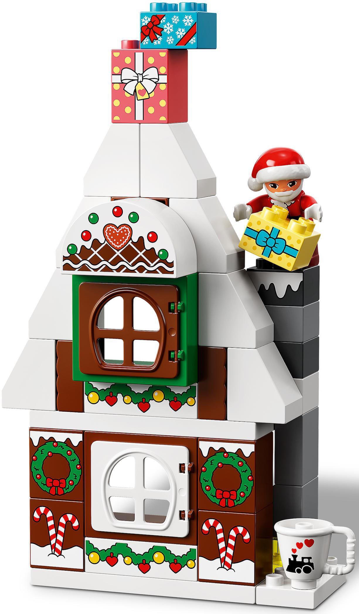 LEGO® Konstruktionsspielsteine »Lebkuchenhaus mit Weihnachtsmann (10976), LEGO® DUPLO«, (50 St.)