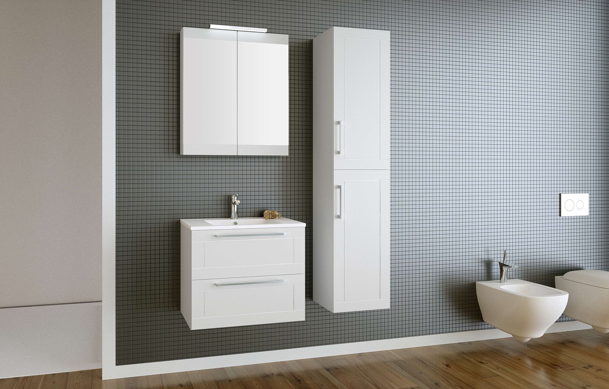welltime Badezimmerspiegelschrank "Serena Retro", FSC-zertifiziertes Materi günstig online kaufen