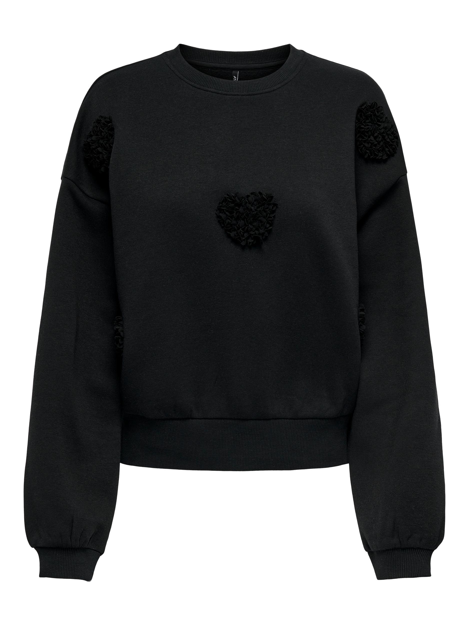 ONLY Sweater "ONLKIARA L/S HEART O-NECK BOX SWT"