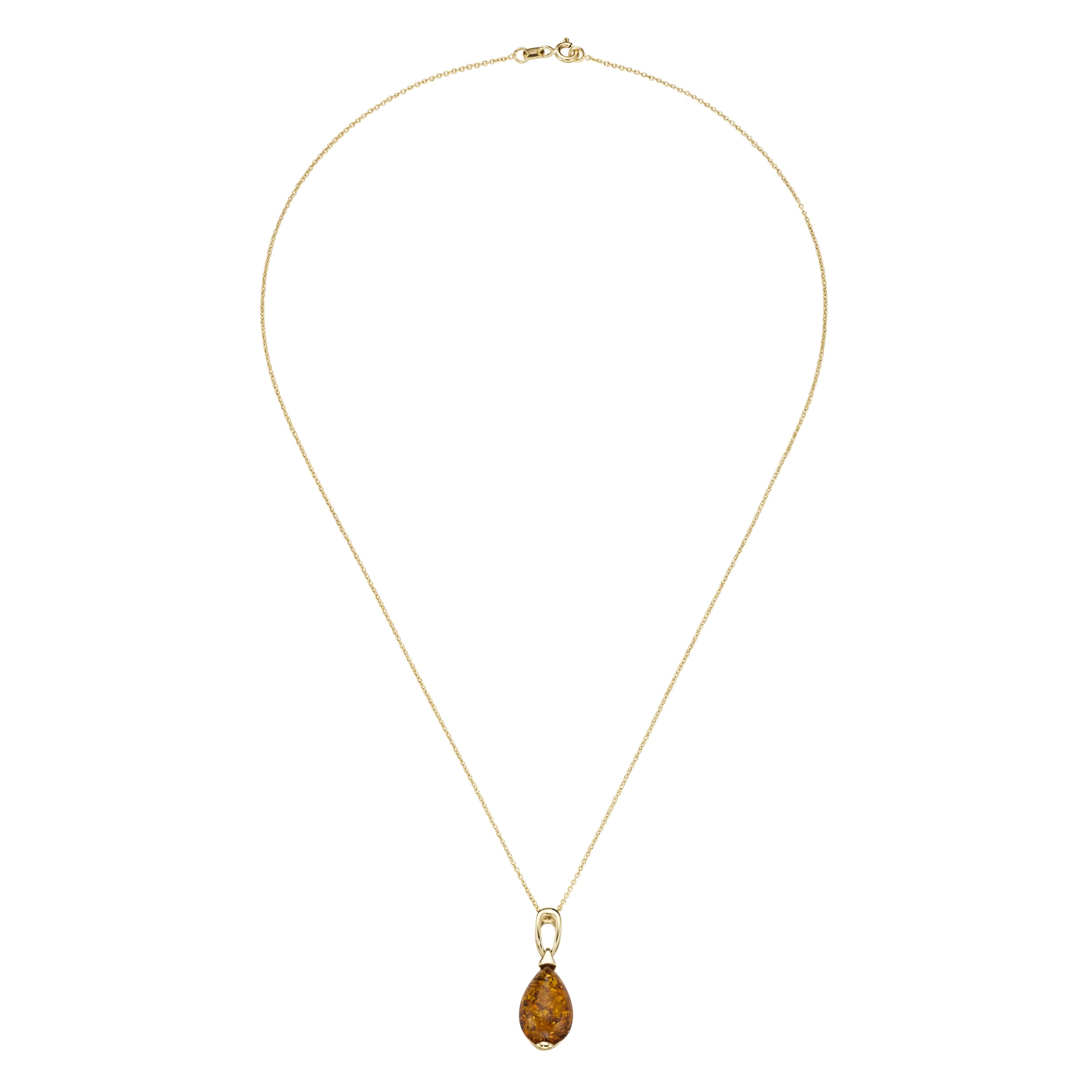 Luigi Merano Kette mit Anhänger »Anhänger mit Bernstein, Gold 375«