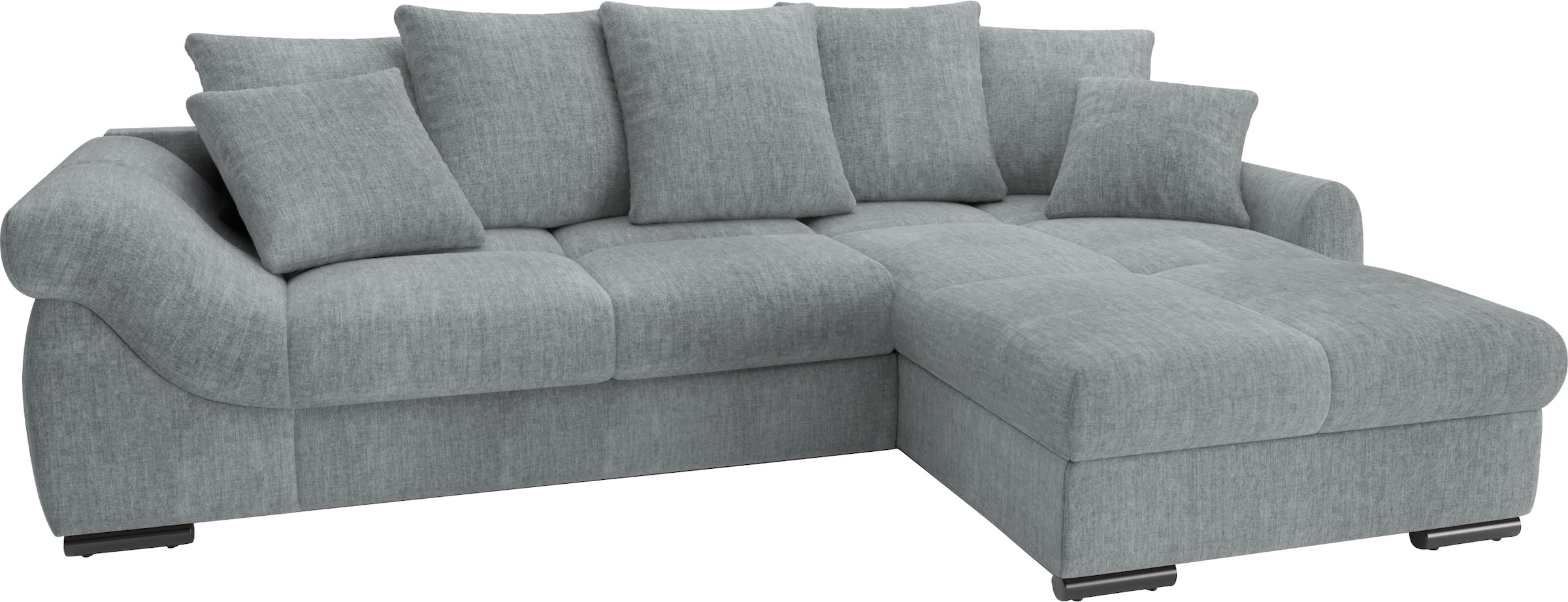 Ecksofa »Livorno DuraFlex«, inkl. Hochschläfer-Bettauszug, XL-Bettkasten weiß beschichtet