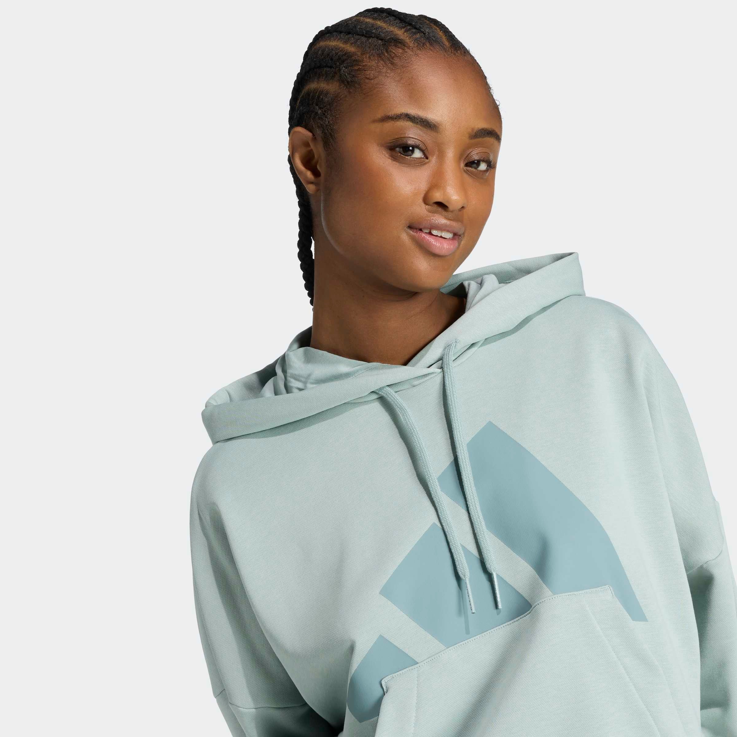 Kapuzensweatshirt ADIDAS SPORTSWEAR "W BL FT HD", Damen, Gr. XS, wosa, Obermaterial: 55% Baumwolle, 36% Polyester, 9% Viskose, Sweatshirts 3
