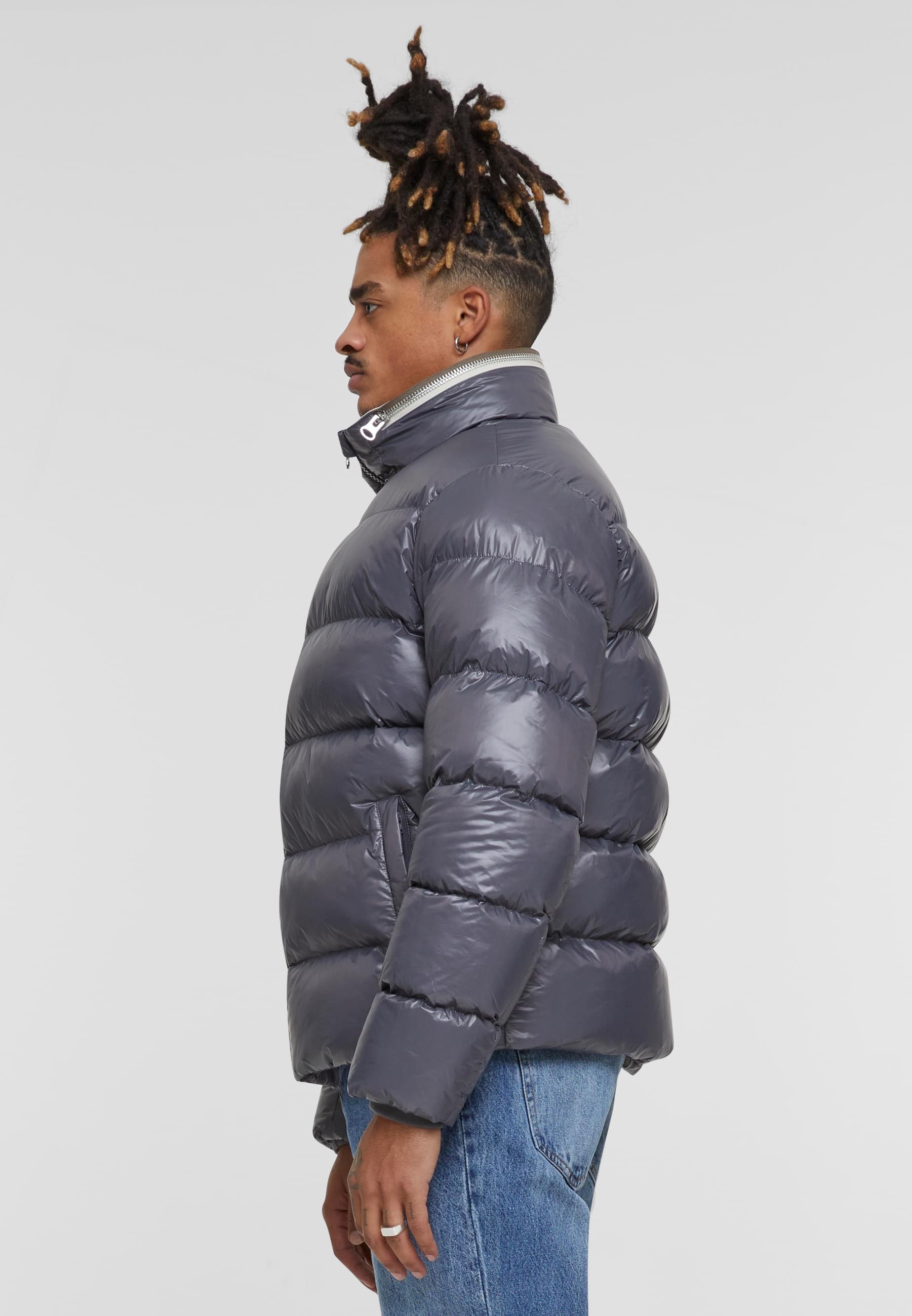 URBAN CLASSICS Winterjacke »Urban Classics Recycled Zip neck Puffer Jacket«, (1 St.), ohne Kapuze