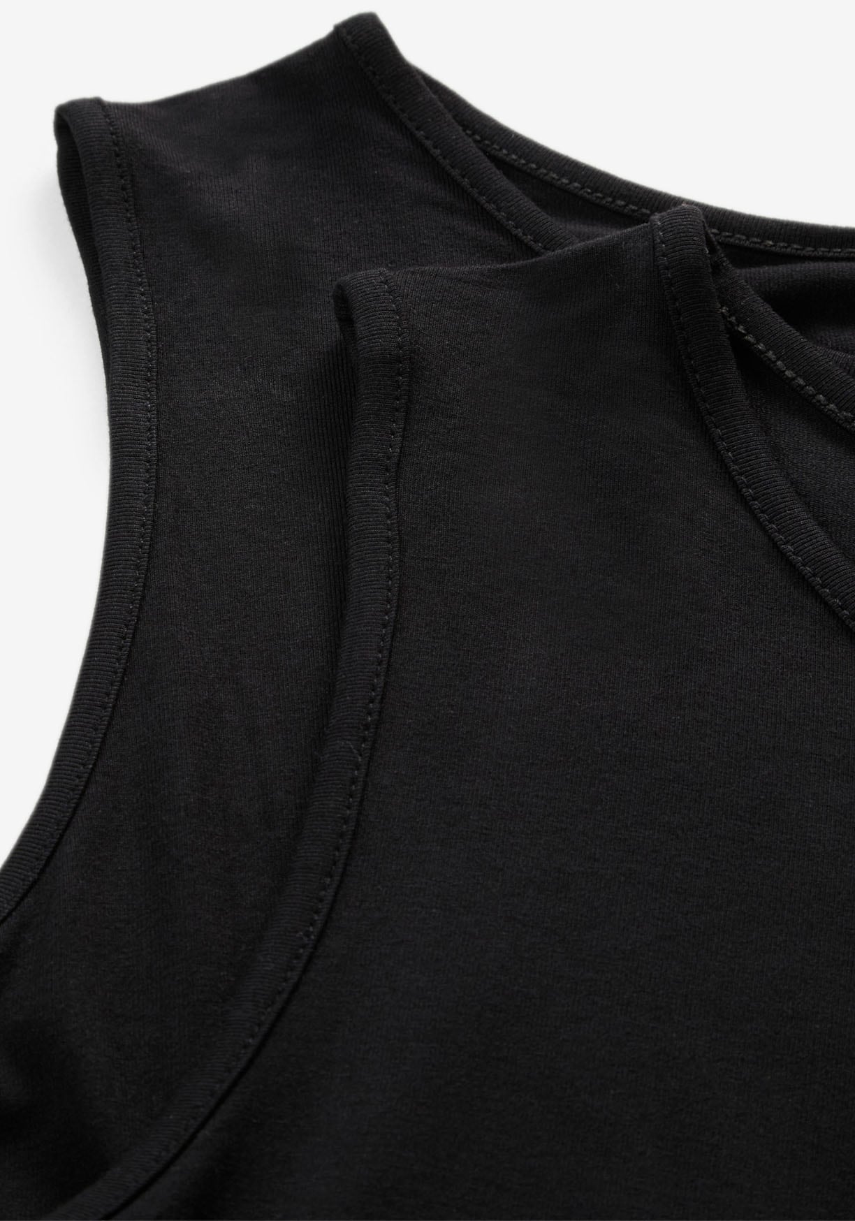 bonprix Shirttop Packung, 2 Stk. Longtop in dezenter A-Linie, ärmellos, Viskose-Jersey mit Stretch