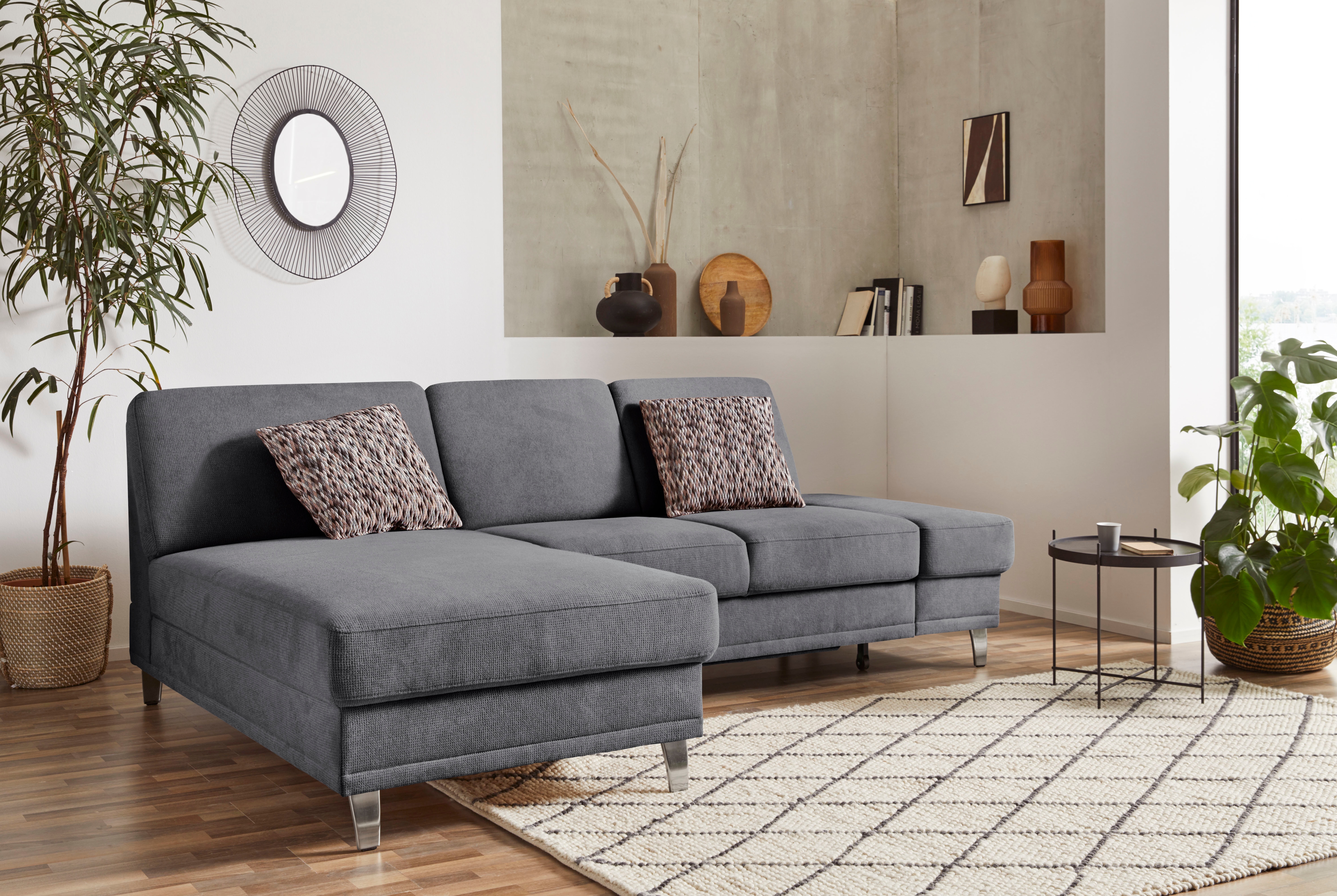 sit&more Ecksofa "Clio L-Form" optional Schlaffunktion oder Vorziehsitz und Bettkasten, Federkern