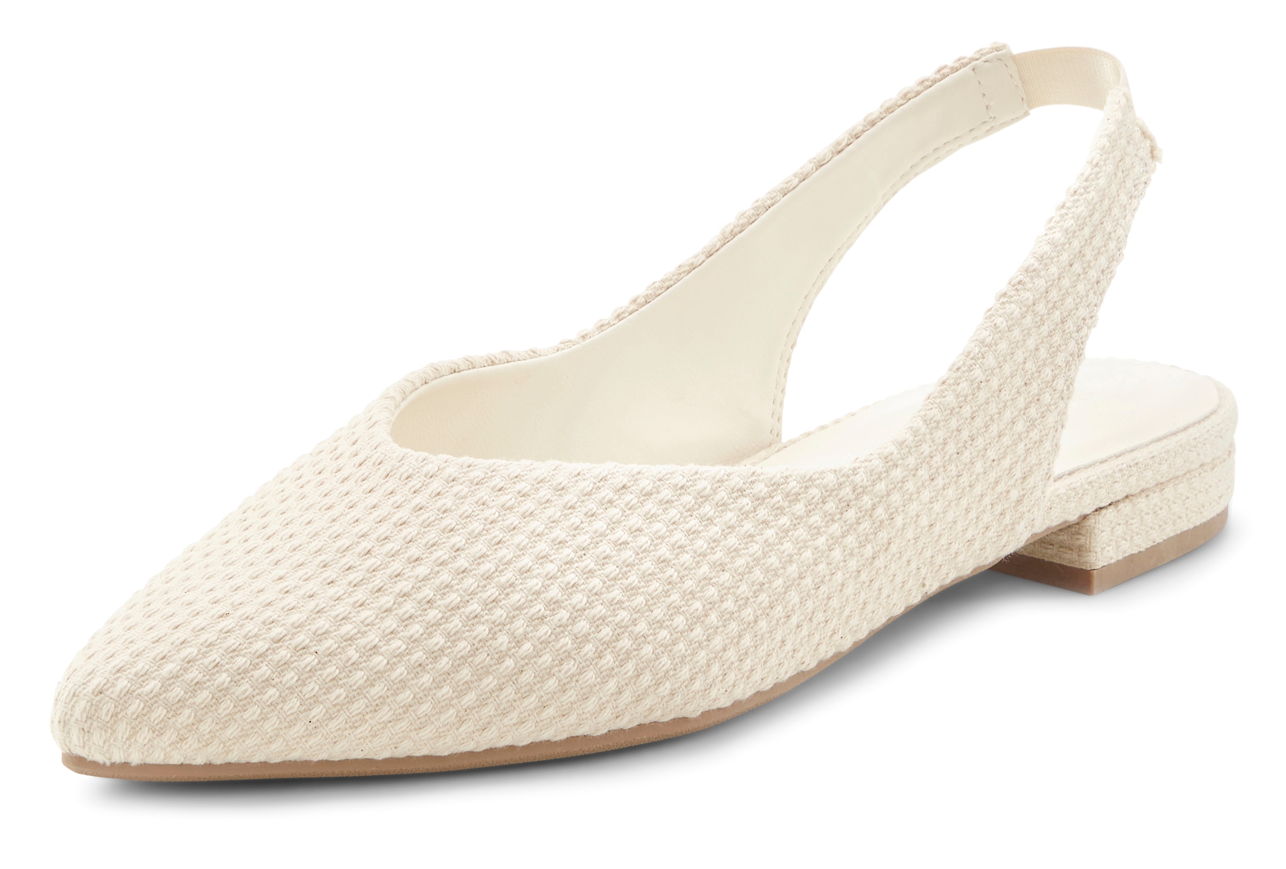 LASCANA Ballerina "Sling-Ballerina, Sandale," mit elastischem Riemchen aus Textil VEGAN