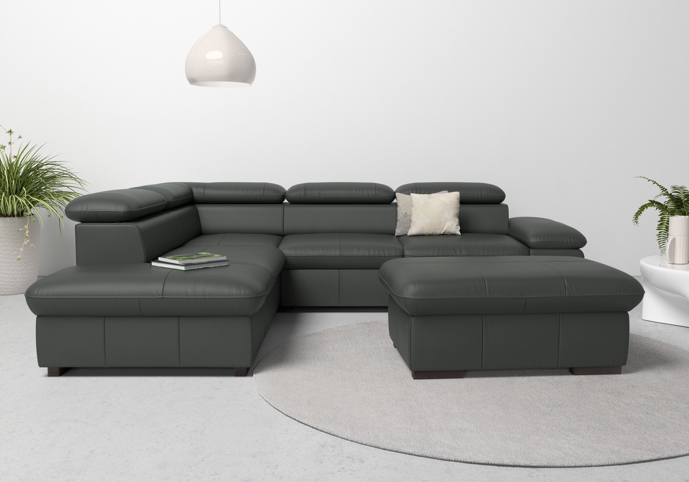 OTTO home Ecksofa "Alberto L-Form" mit Kopfteilverstellung, wahlweise mit Schlaffunktion