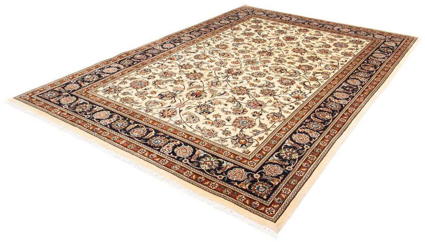 Wollteppich »Kaschmar Blumenmuster Beige 281 x 215 cm«, rechteckig, 10 mm Höhe, Unikat...