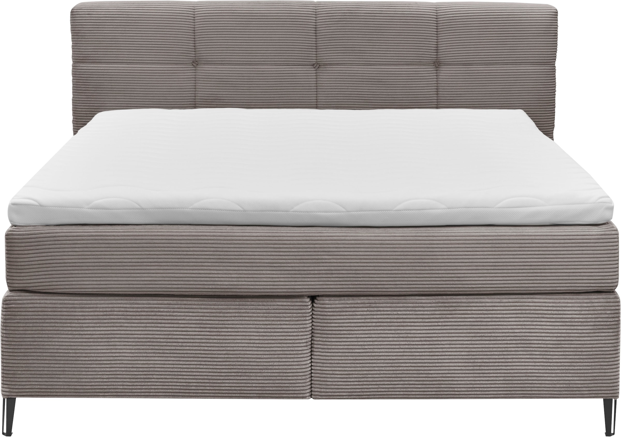 set one by Musterring Boxspringbett »Fairfield«, mit Metallfuß schwarz, Wendematratze, Breite 160 oder 180 cm