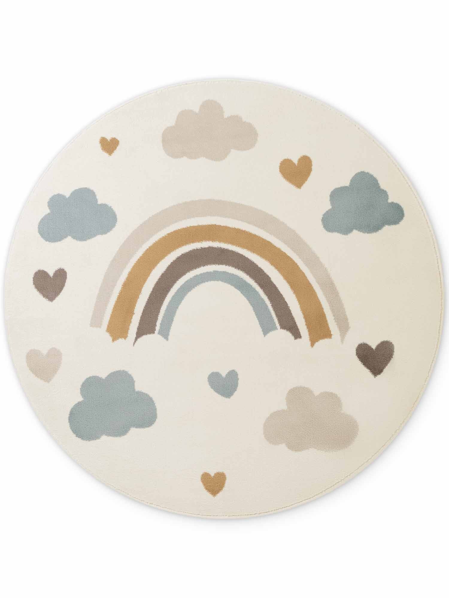 HANSE Home Kinderteppich »Skyla« rund 10 mm Höhe Pflegeleicht, Weich, Kinderzimmer, Spielteppich, Spielunterlage